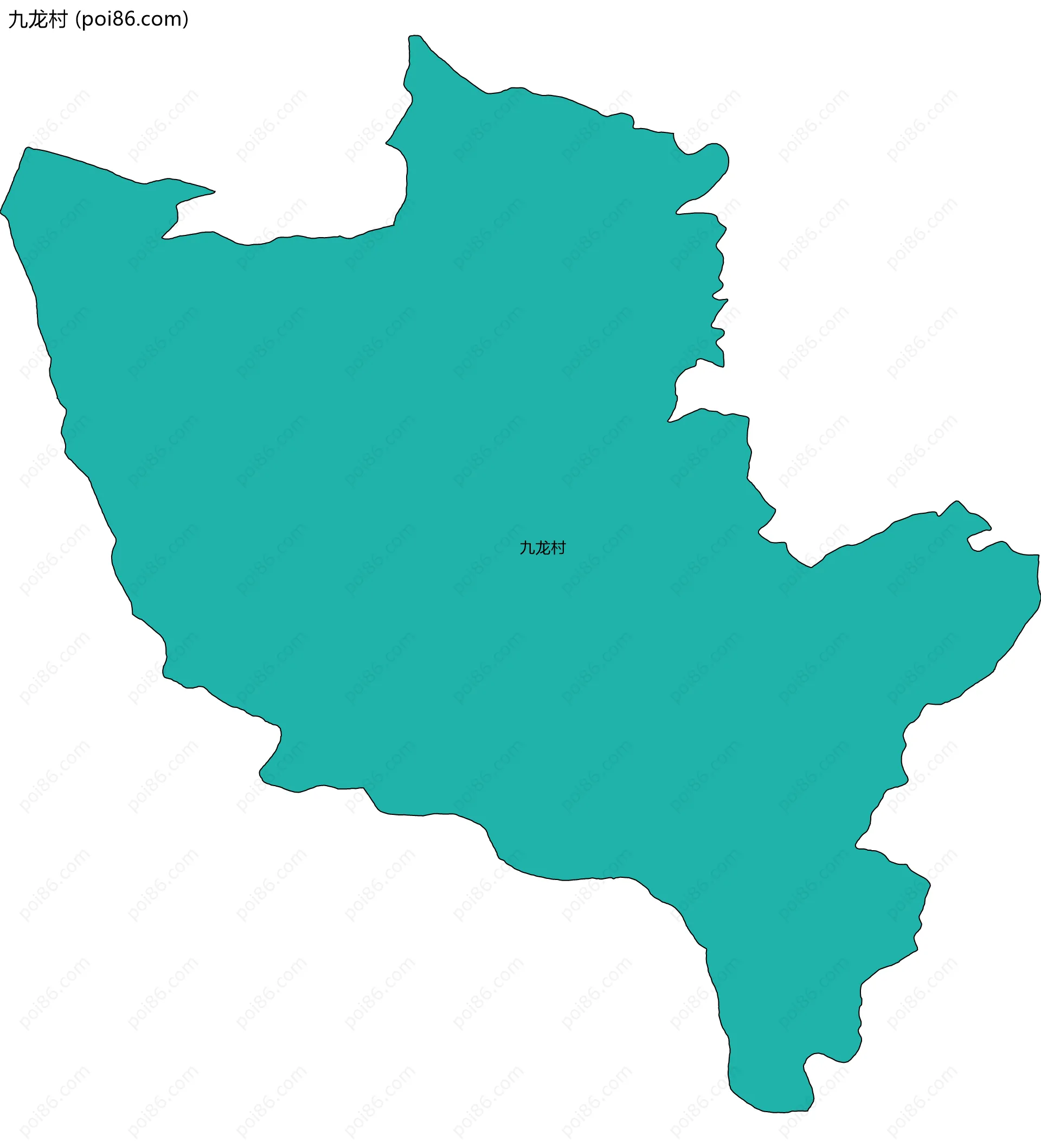 九龙村边界地图
