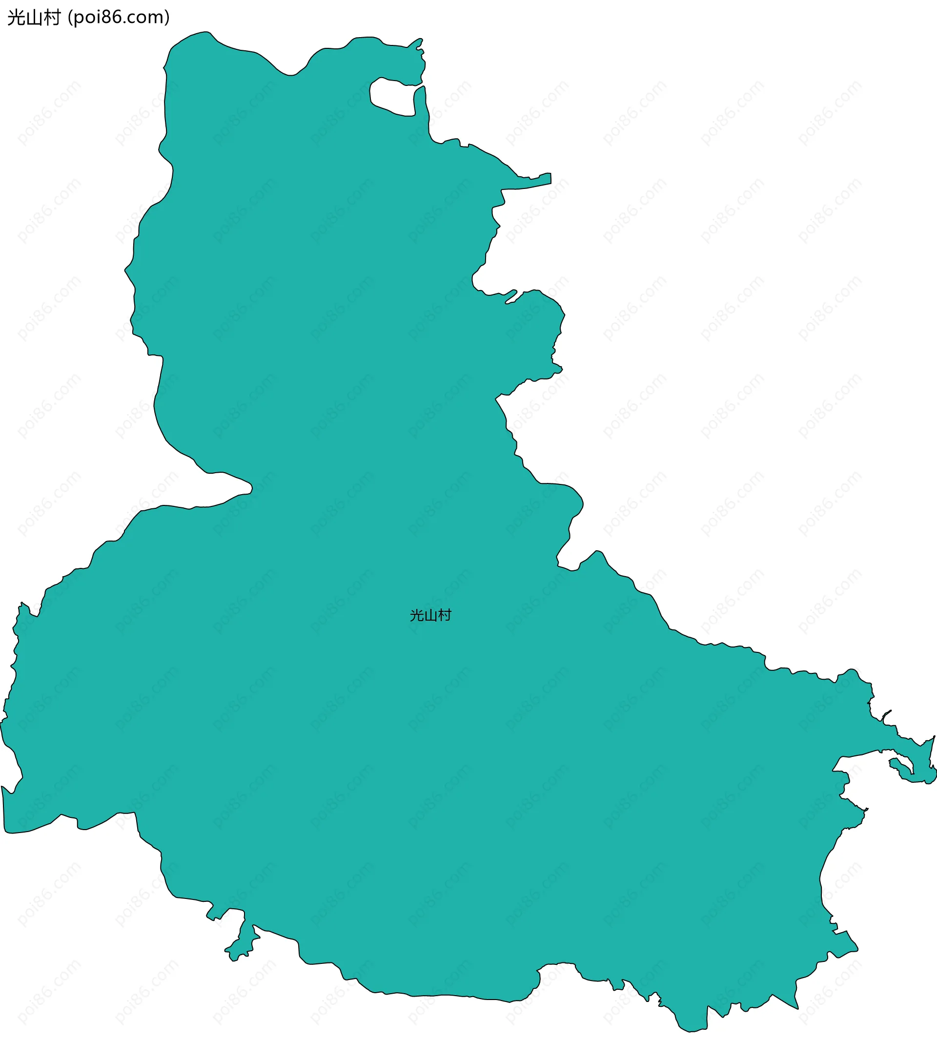 光山村边界地图