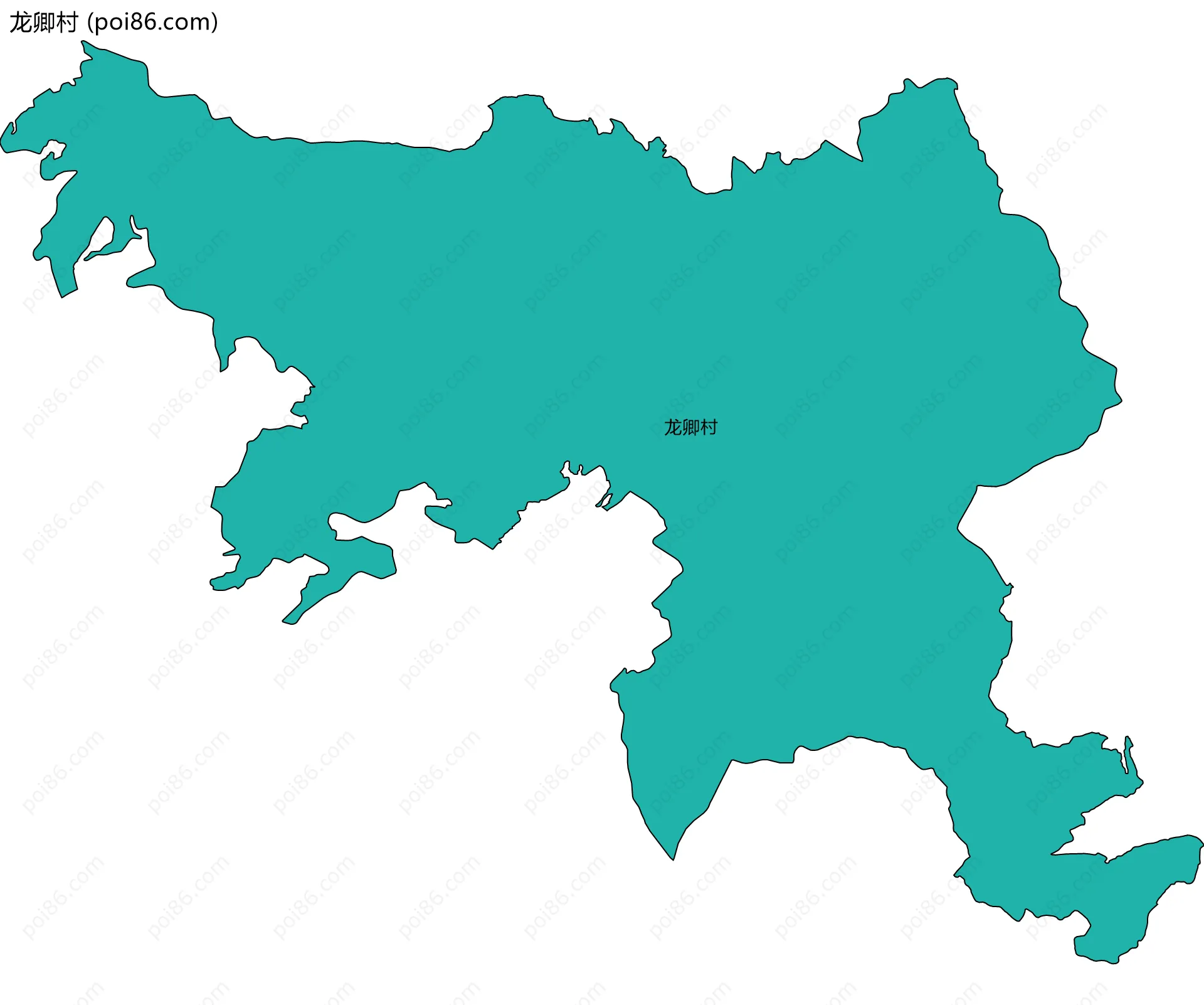 龙卿村边界地图