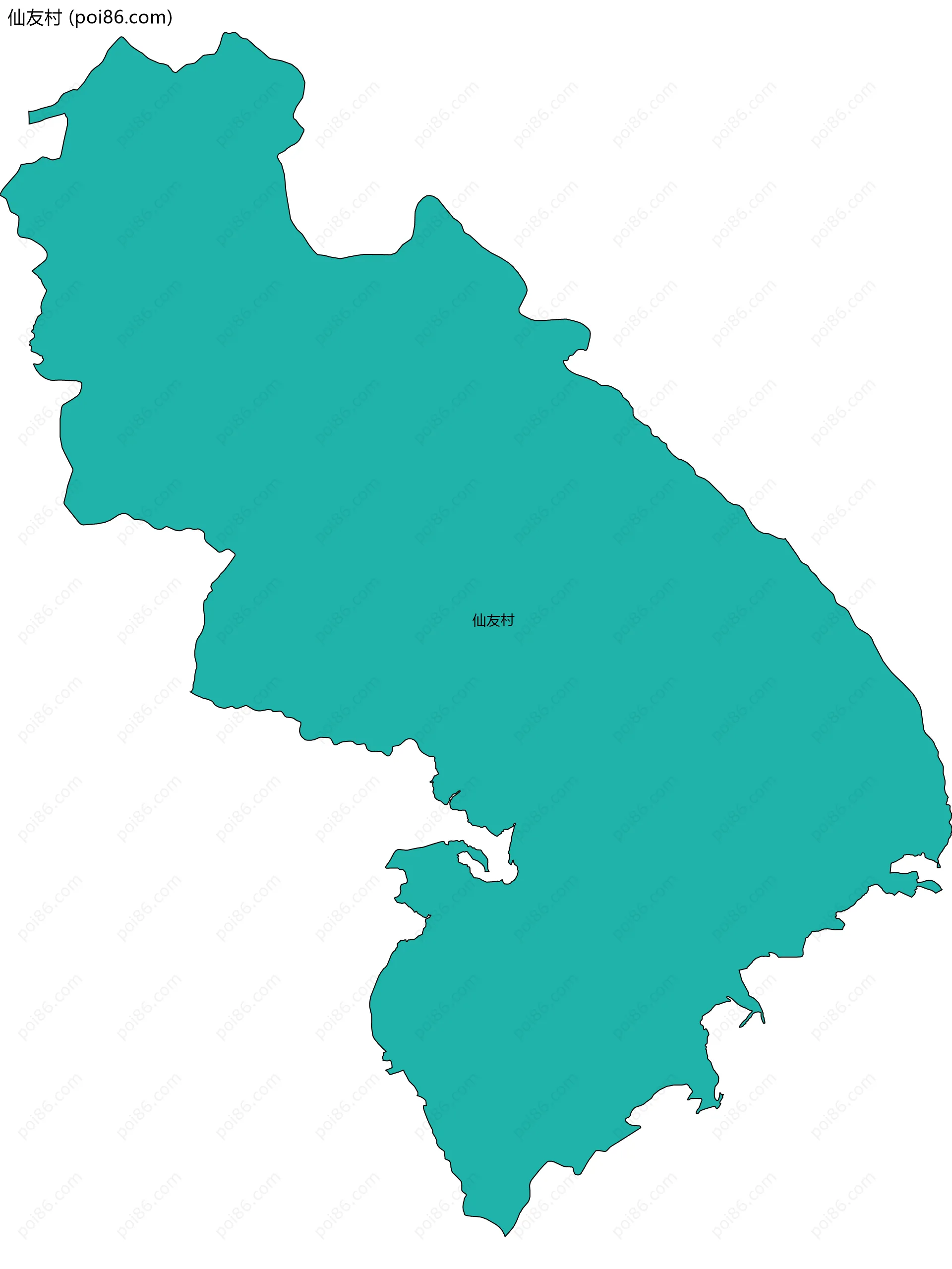 仙友村边界地图