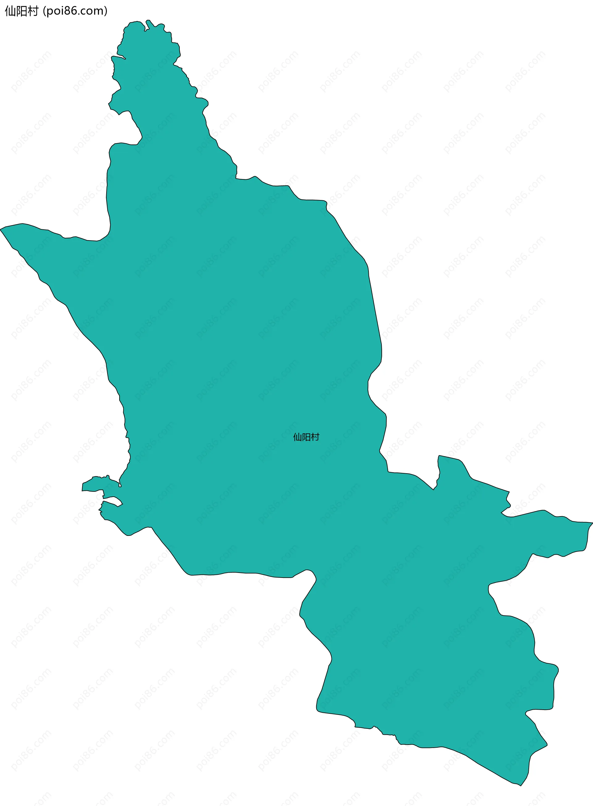 仙阳村边界地图