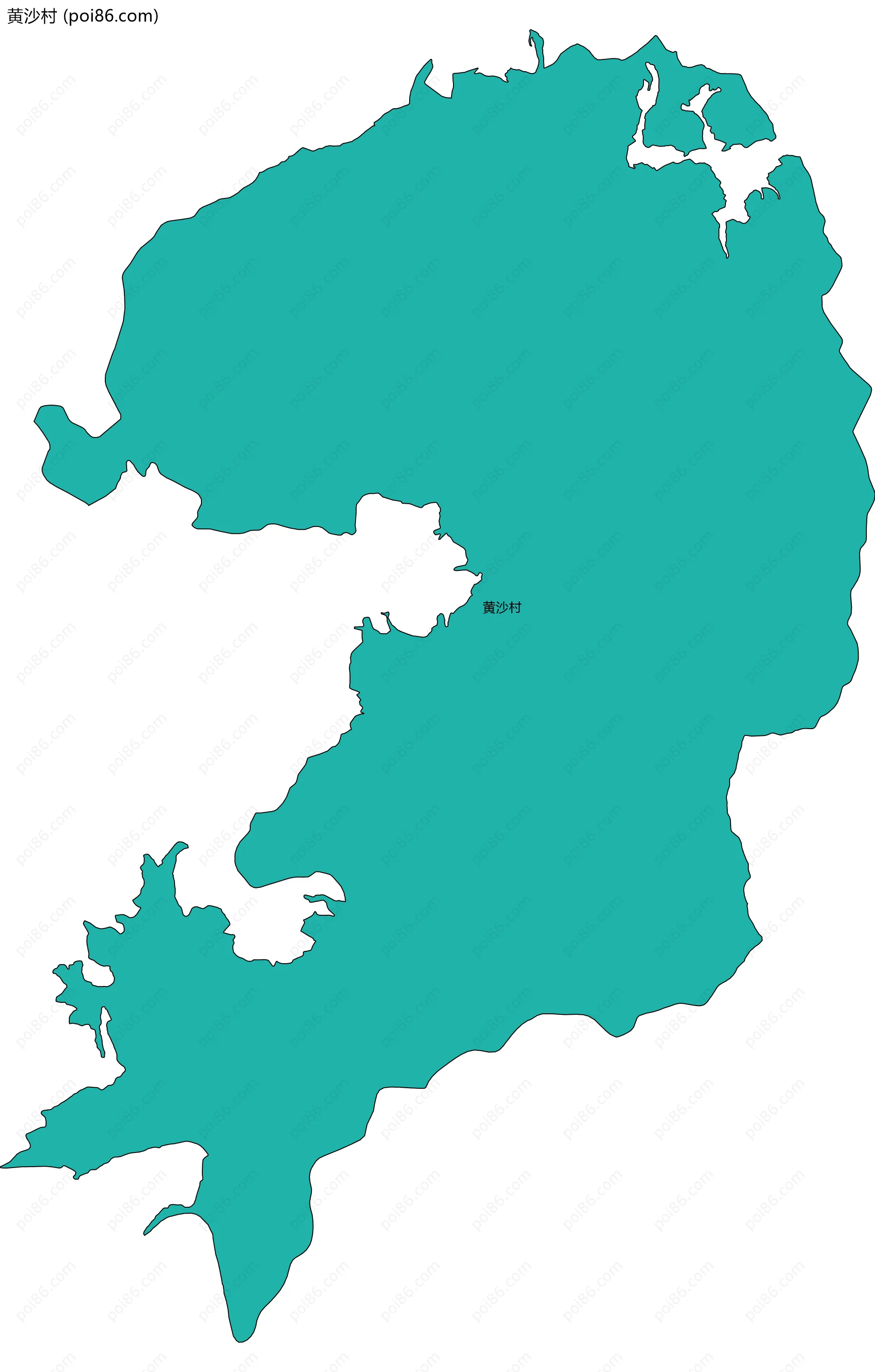 黄沙村边界地图