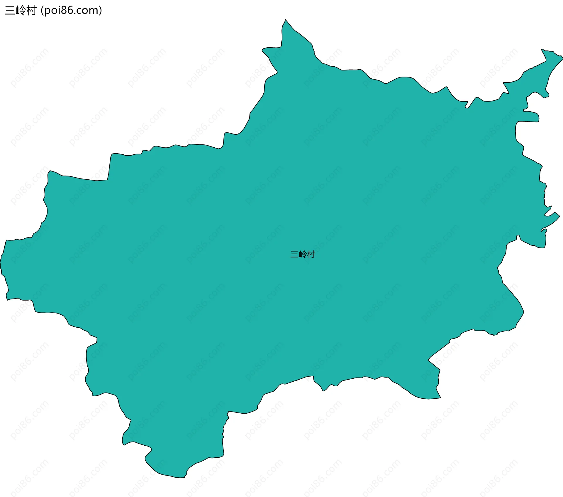 三岭村边界地图