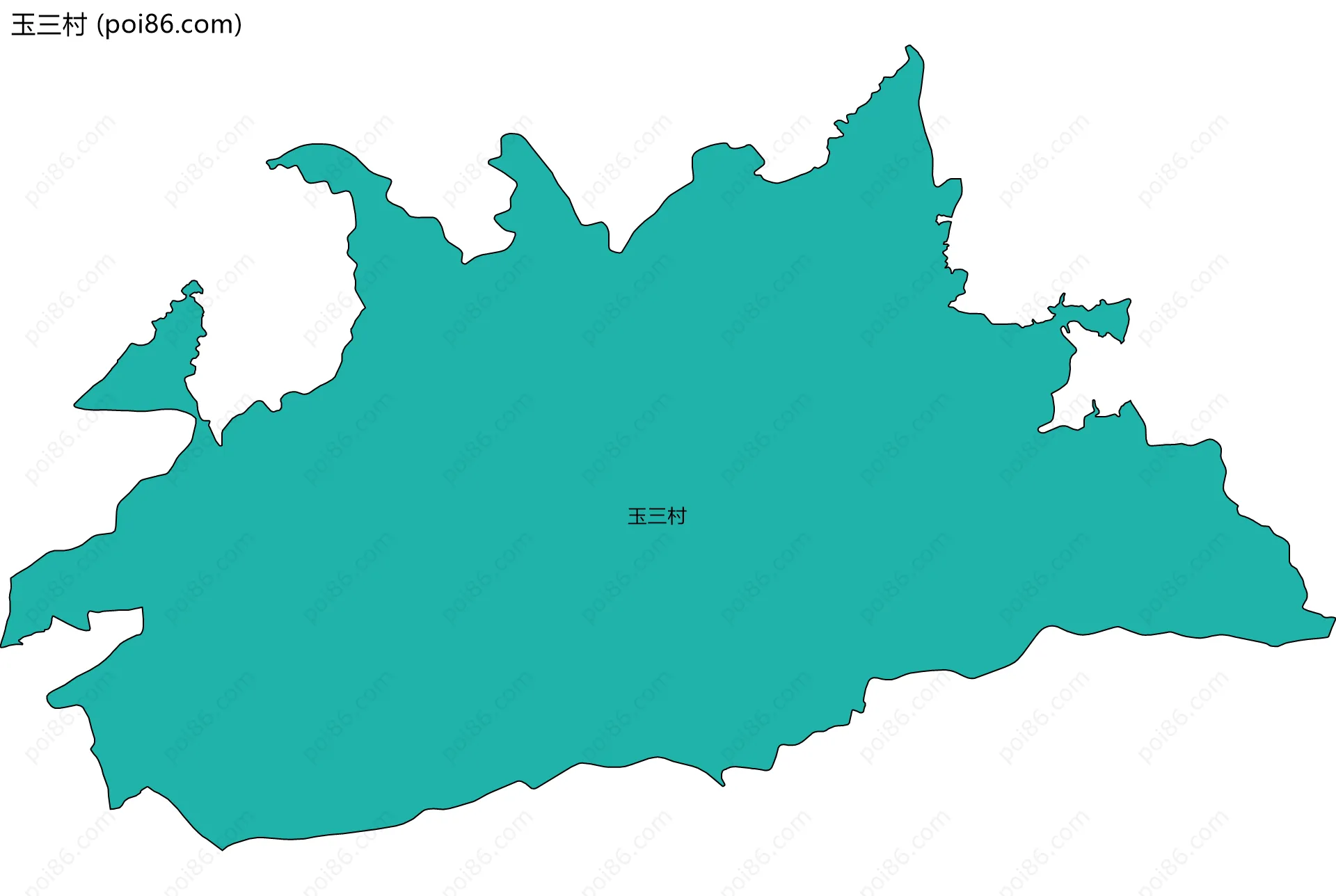 玉三村边界地图