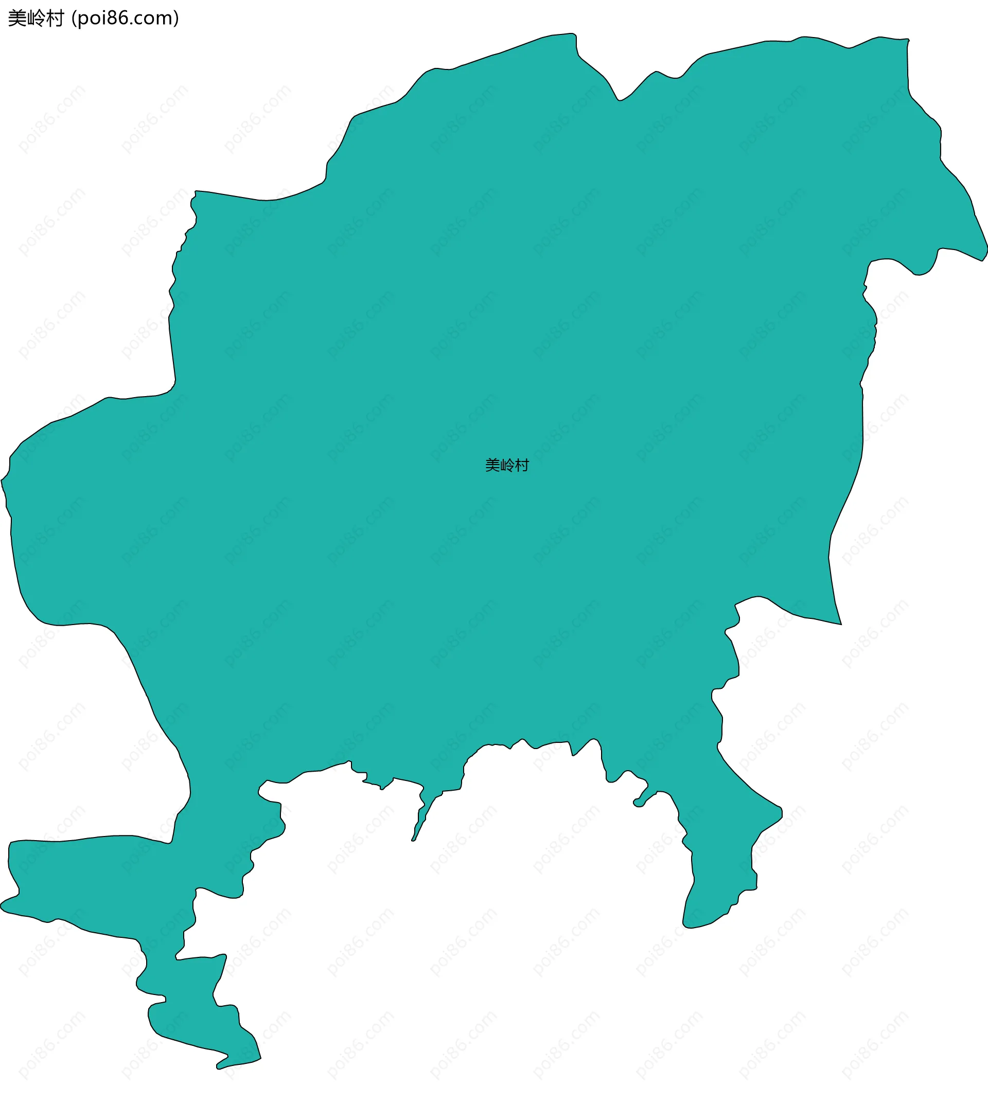 美岭村边界地图
