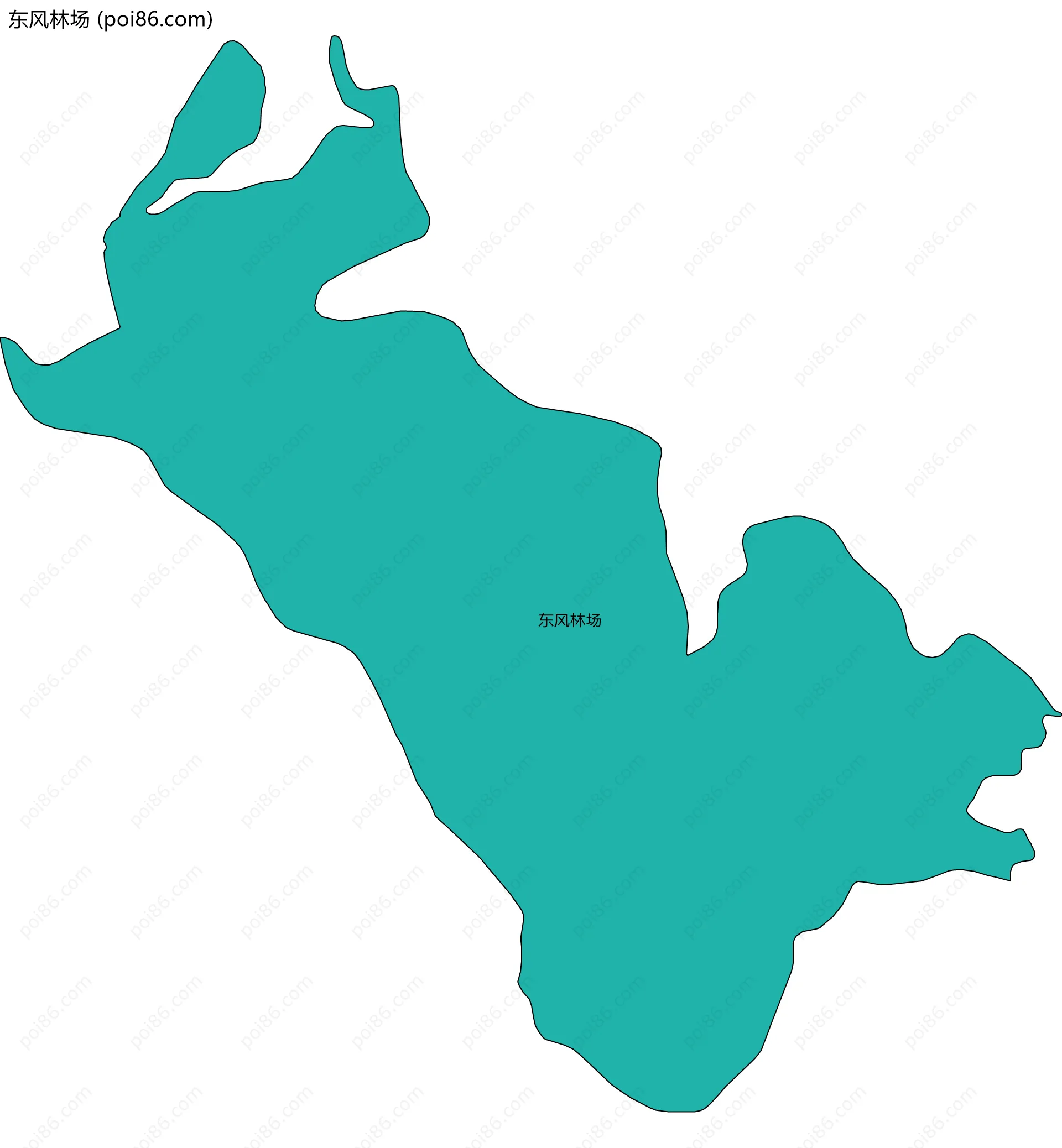 东风林场边界地图