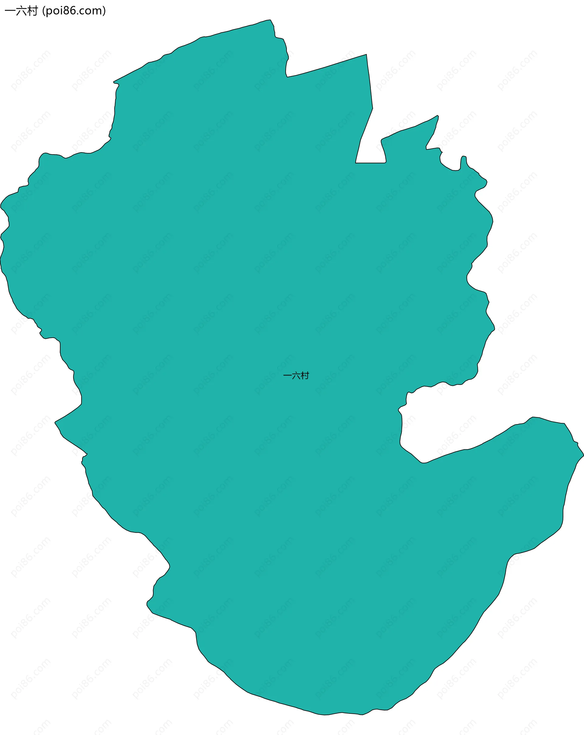 一六村边界地图