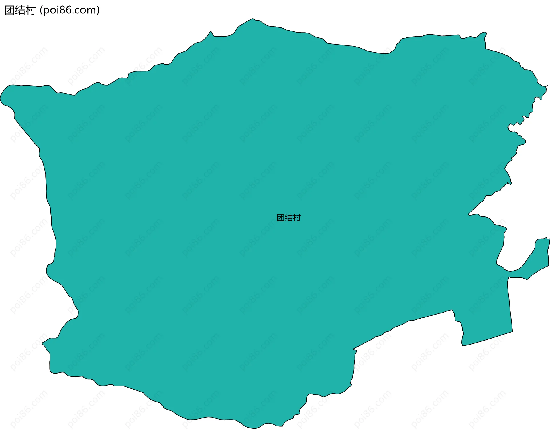 团结村边界地图
