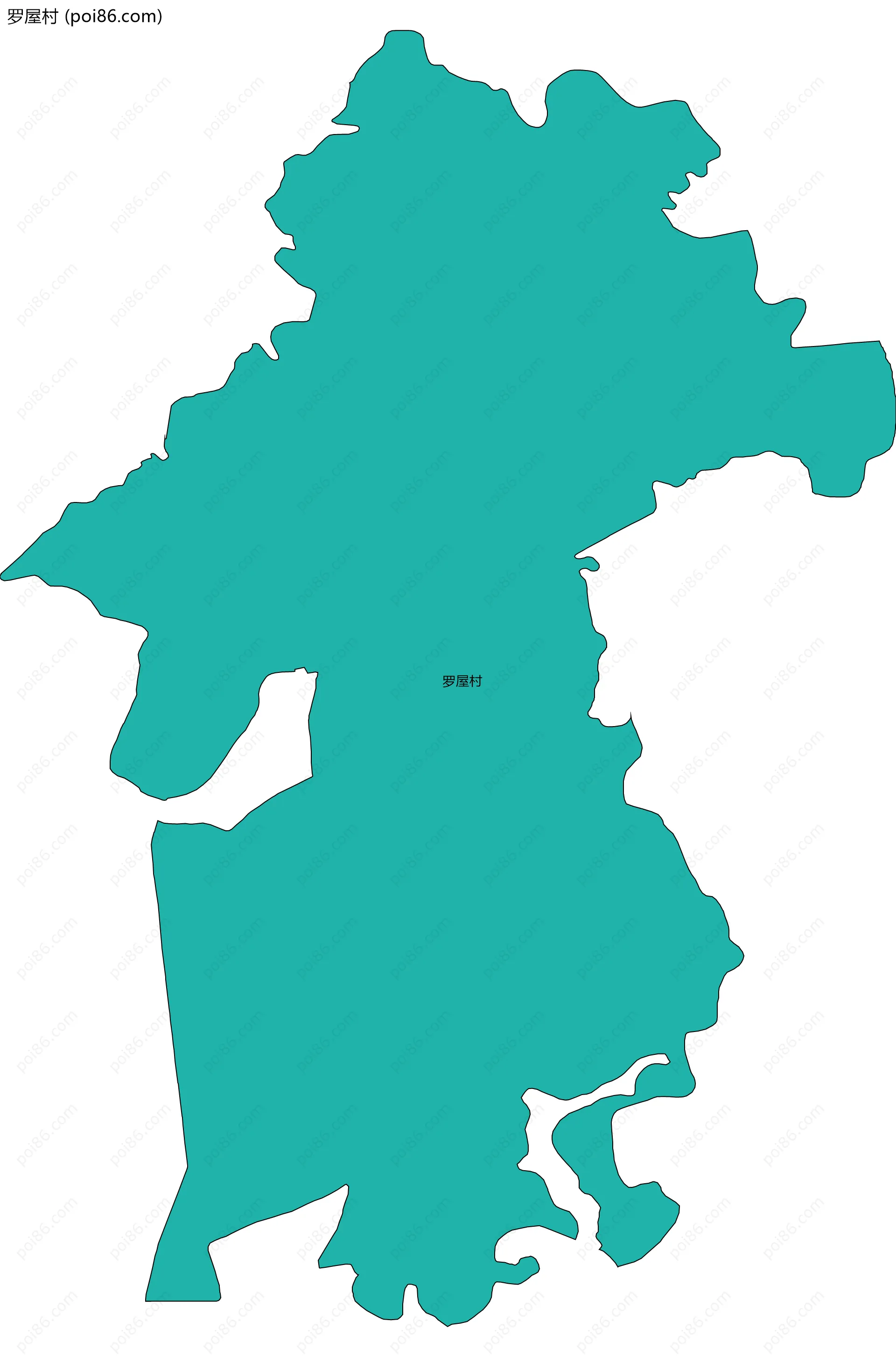 罗屋村边界地图