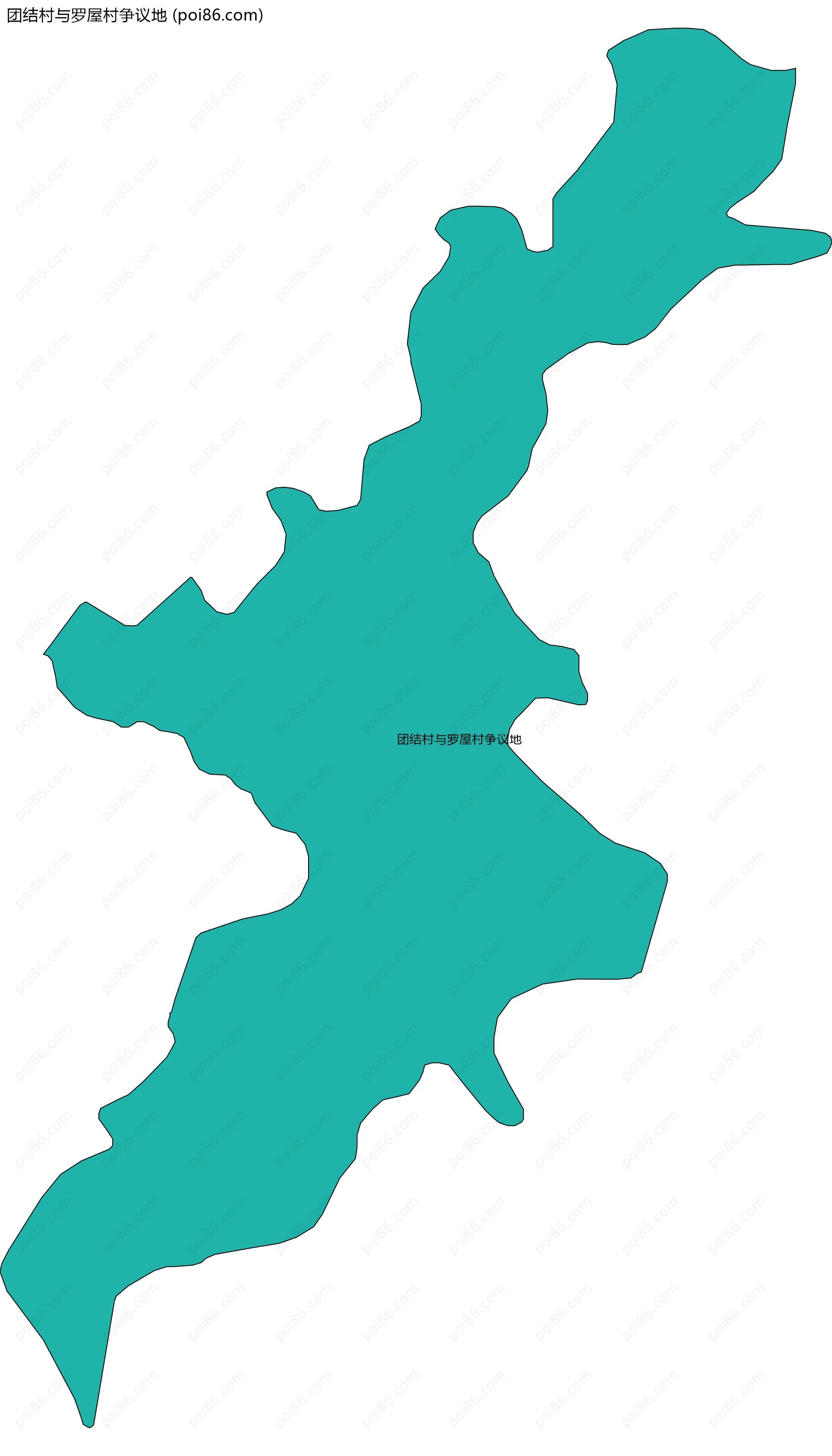 团结村与罗屋村争议地边界地图