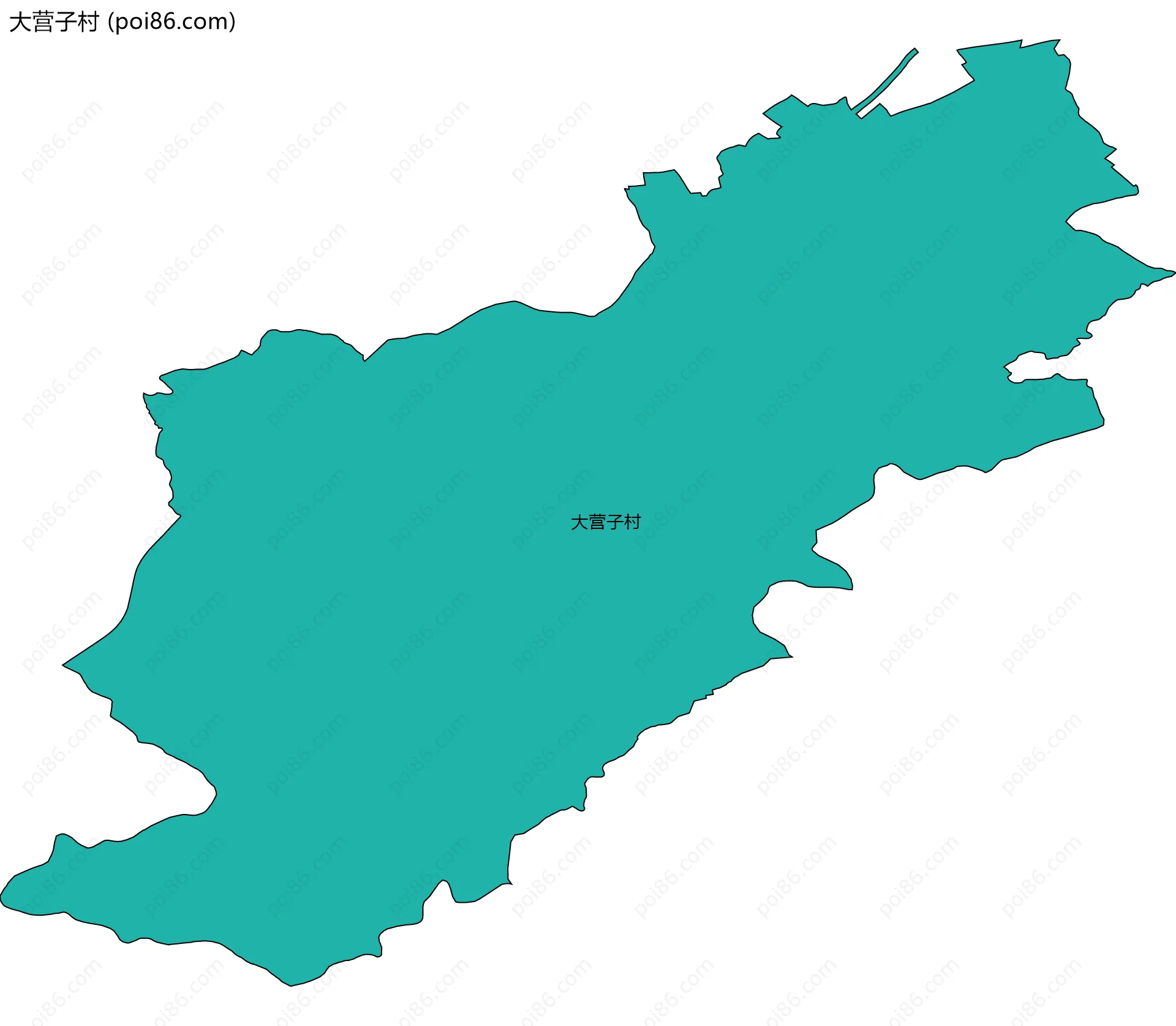 大营子村边界地图