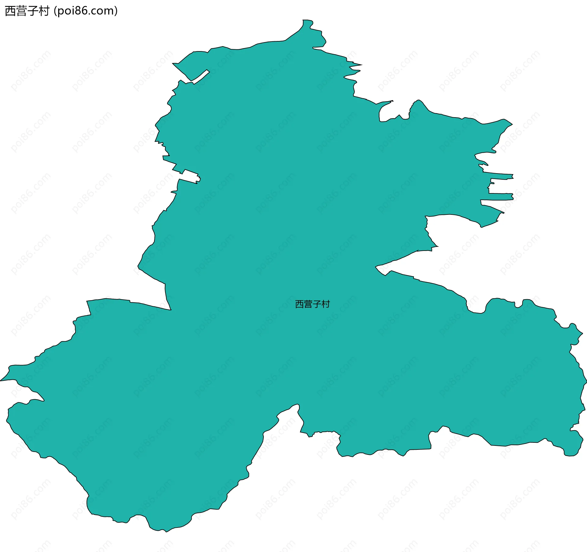 西营子村边界地图