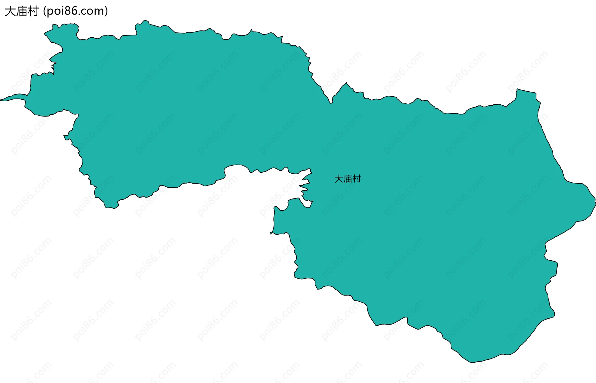 大庙村边界地图