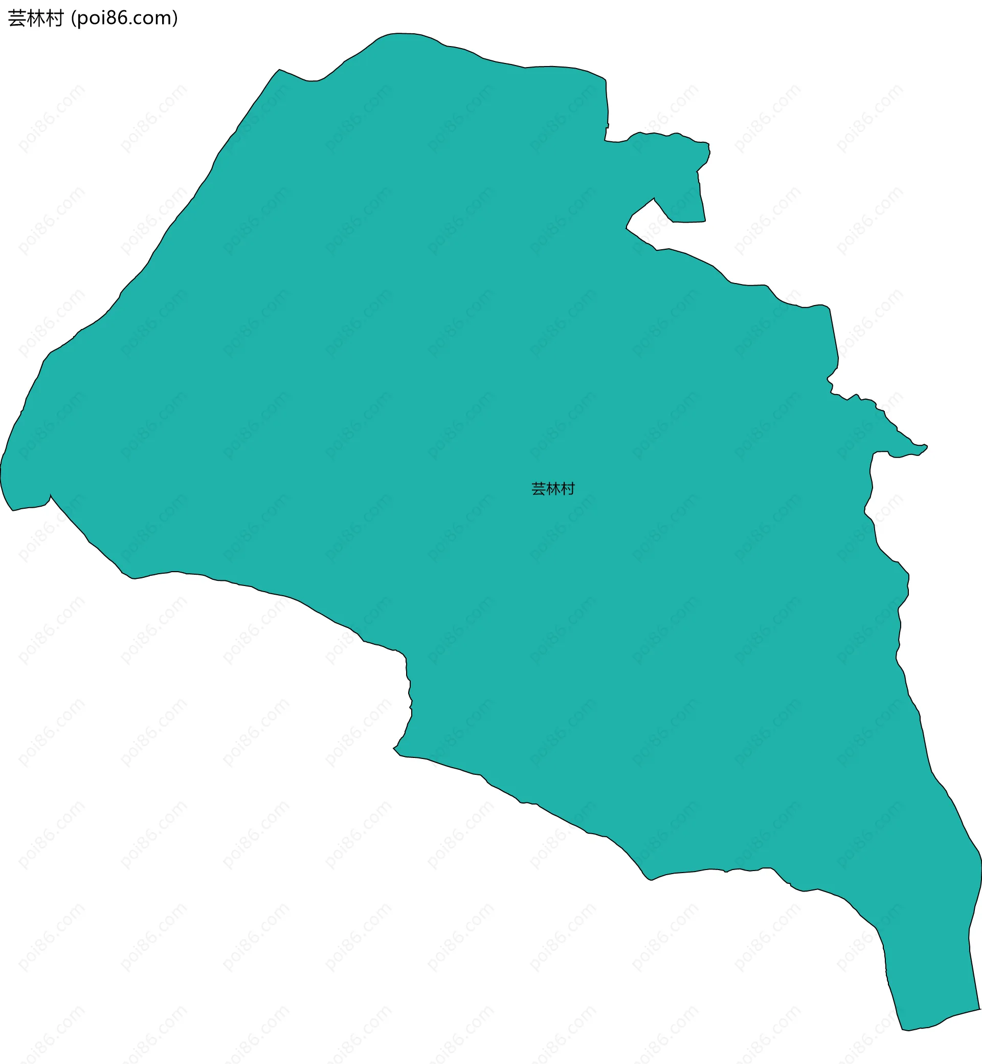 芸林村边界地图