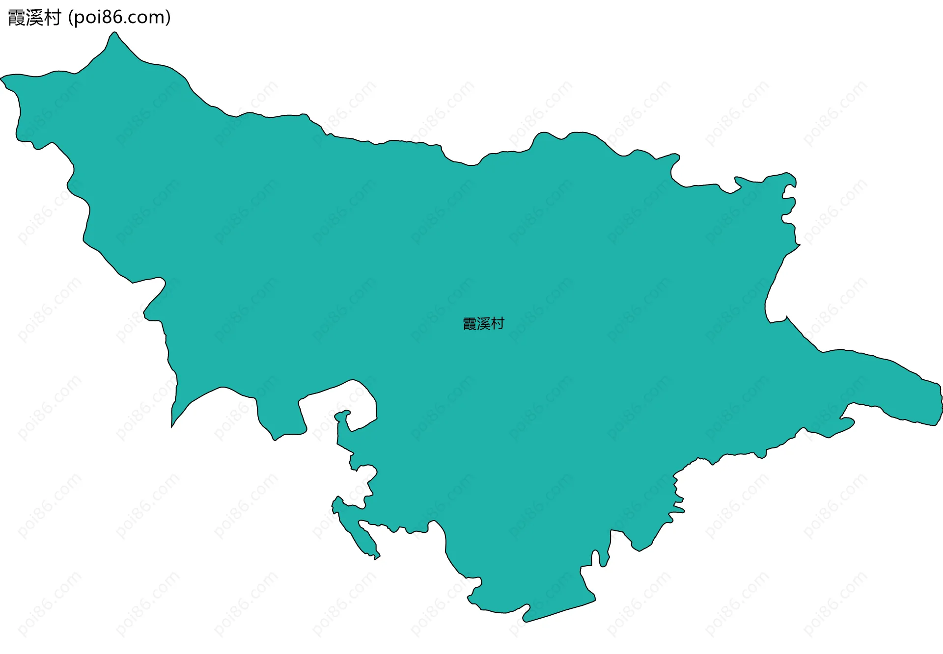 霞溪村边界地图