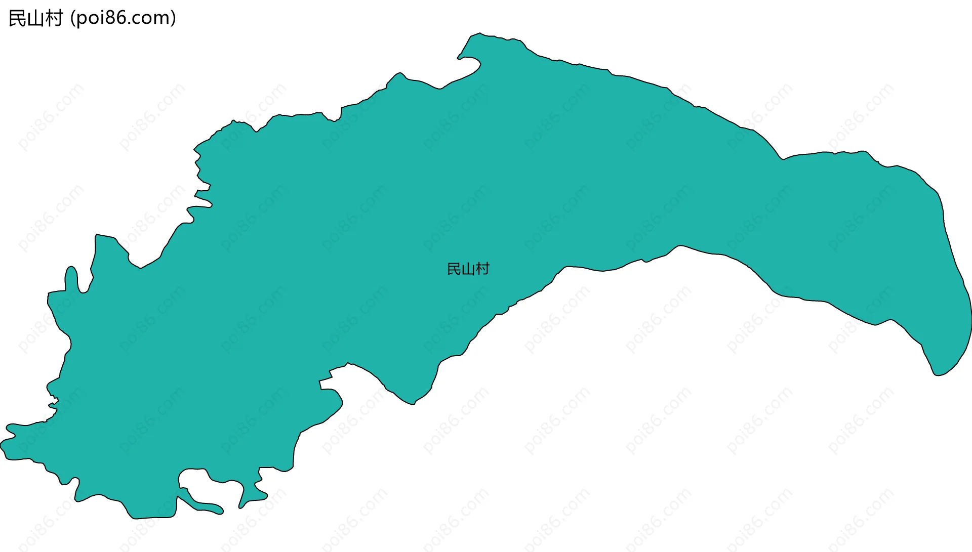 民山村边界地图