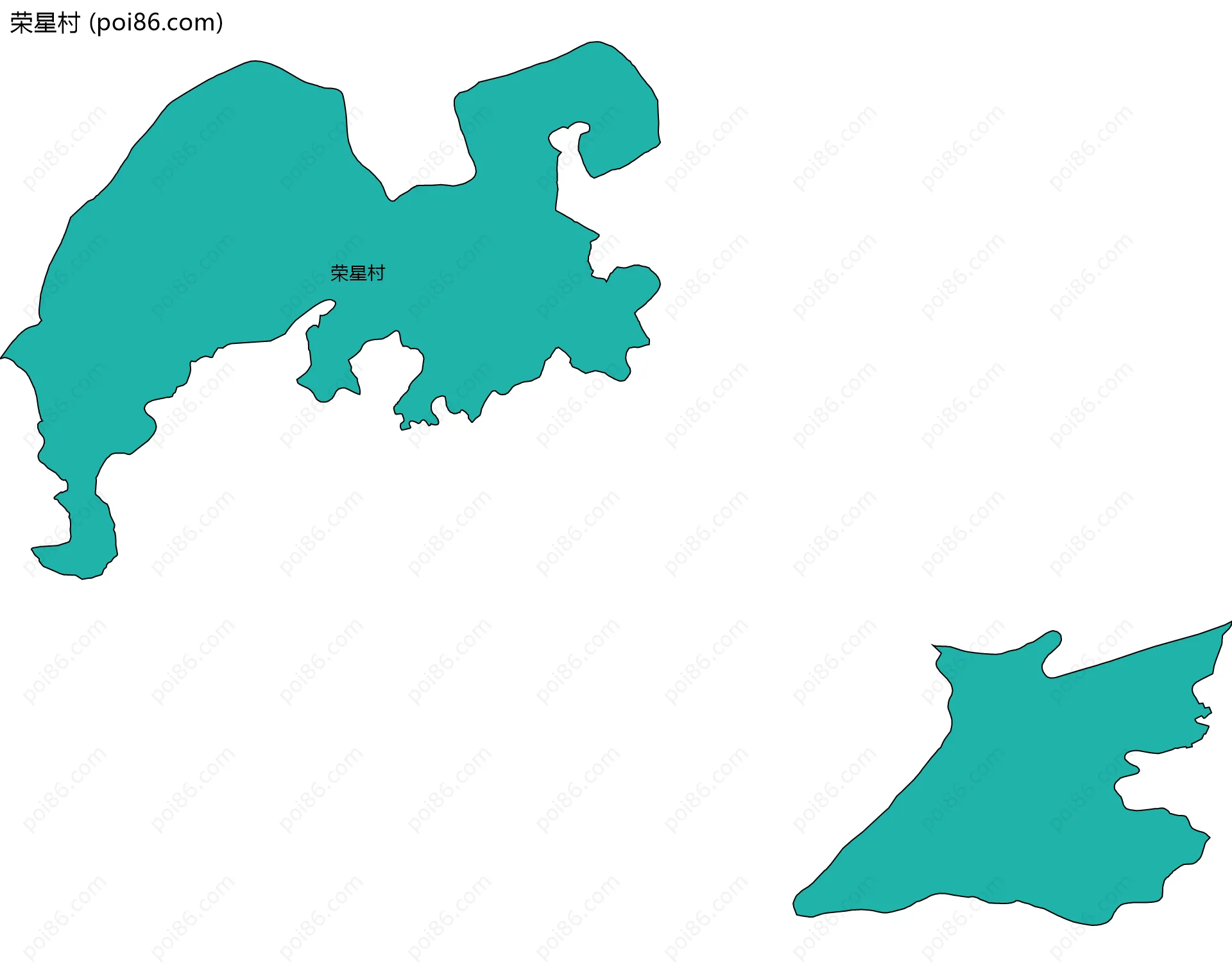 荣星村边界地图