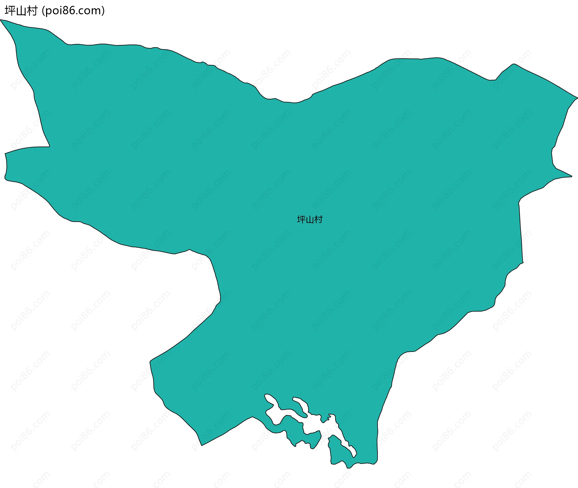 坪山村边界地图