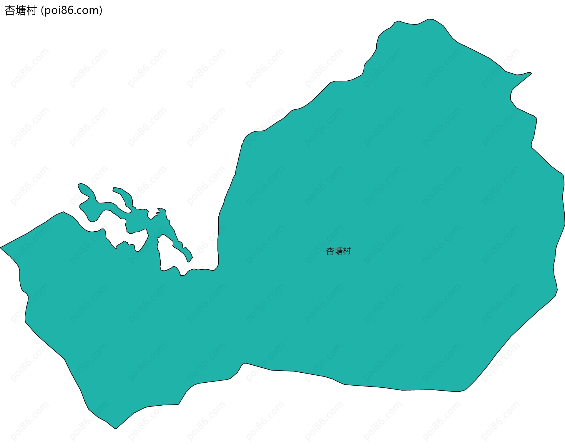 杏塘村边界地图