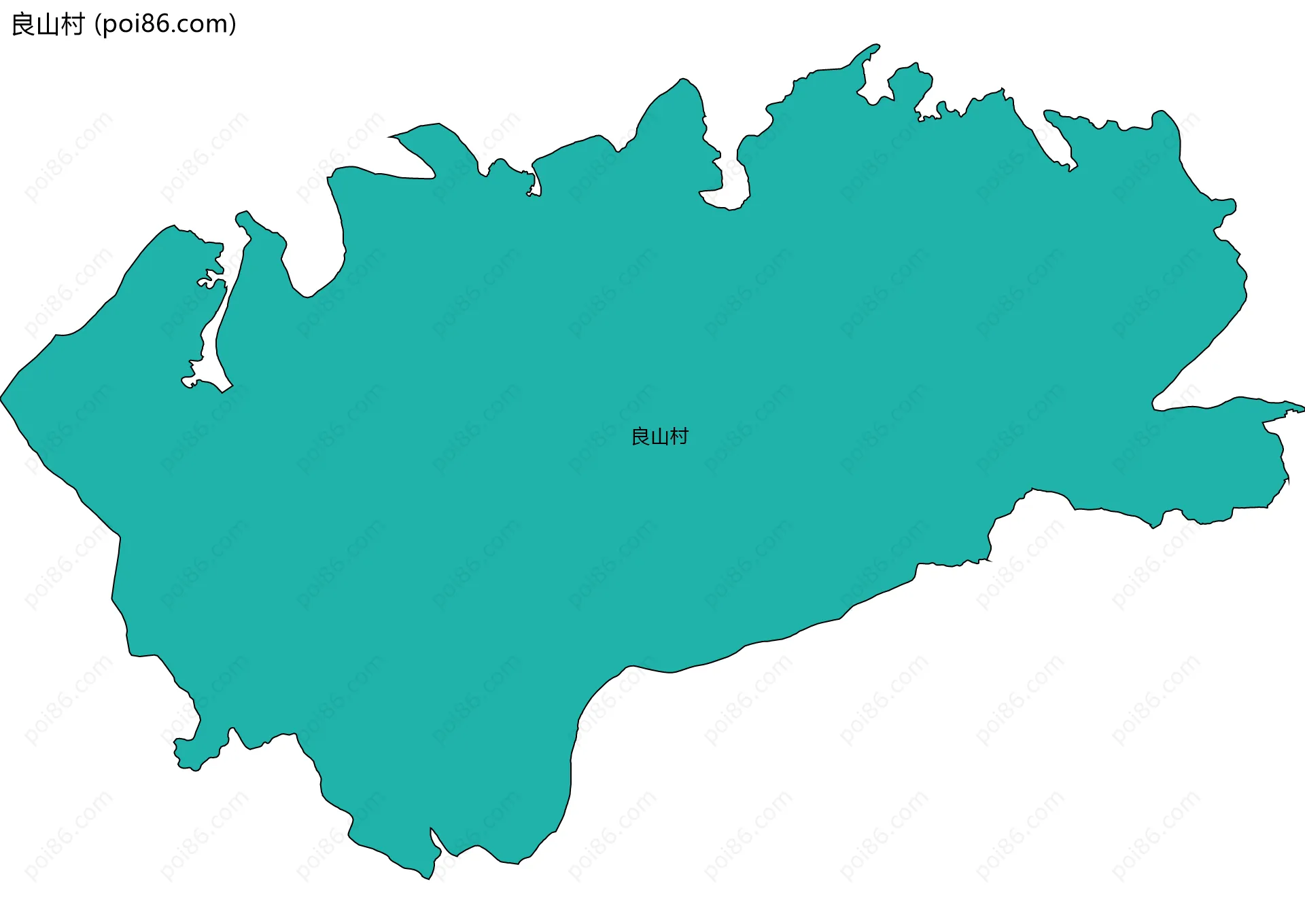 良山村边界地图