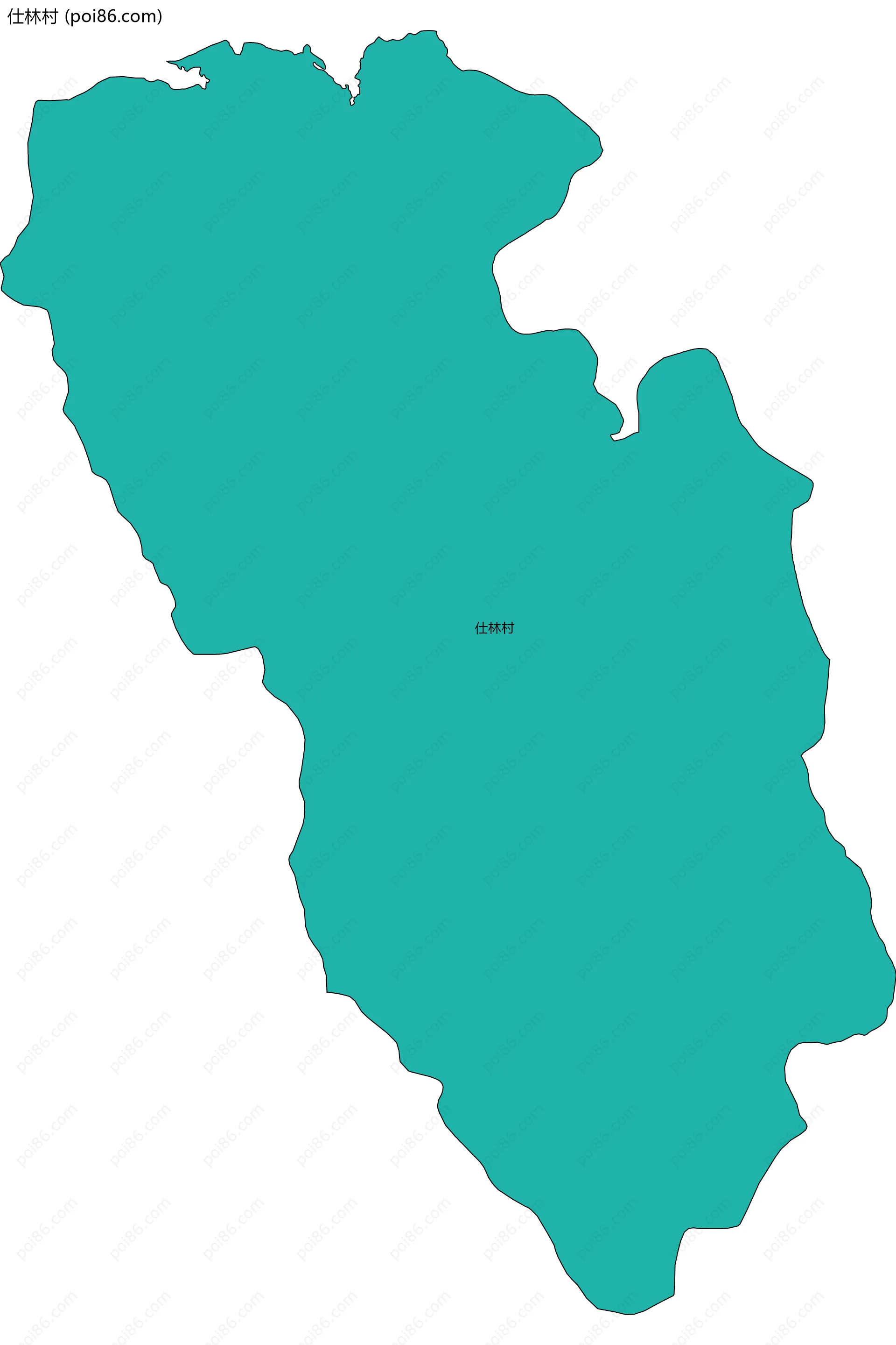 仕林村边界地图