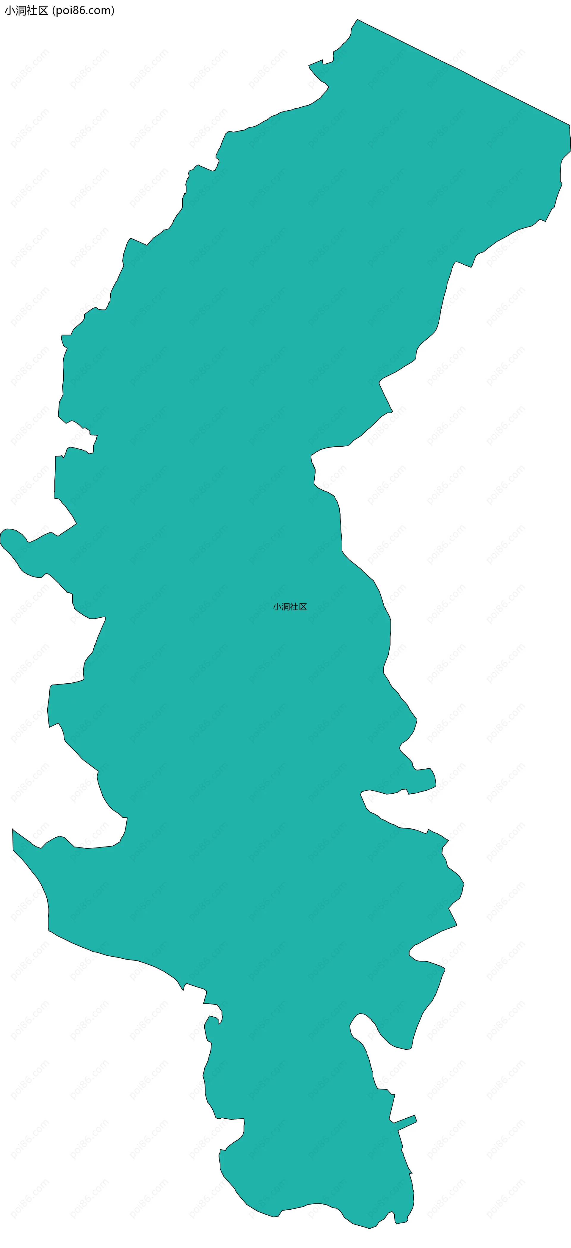 小洞社区边界地图