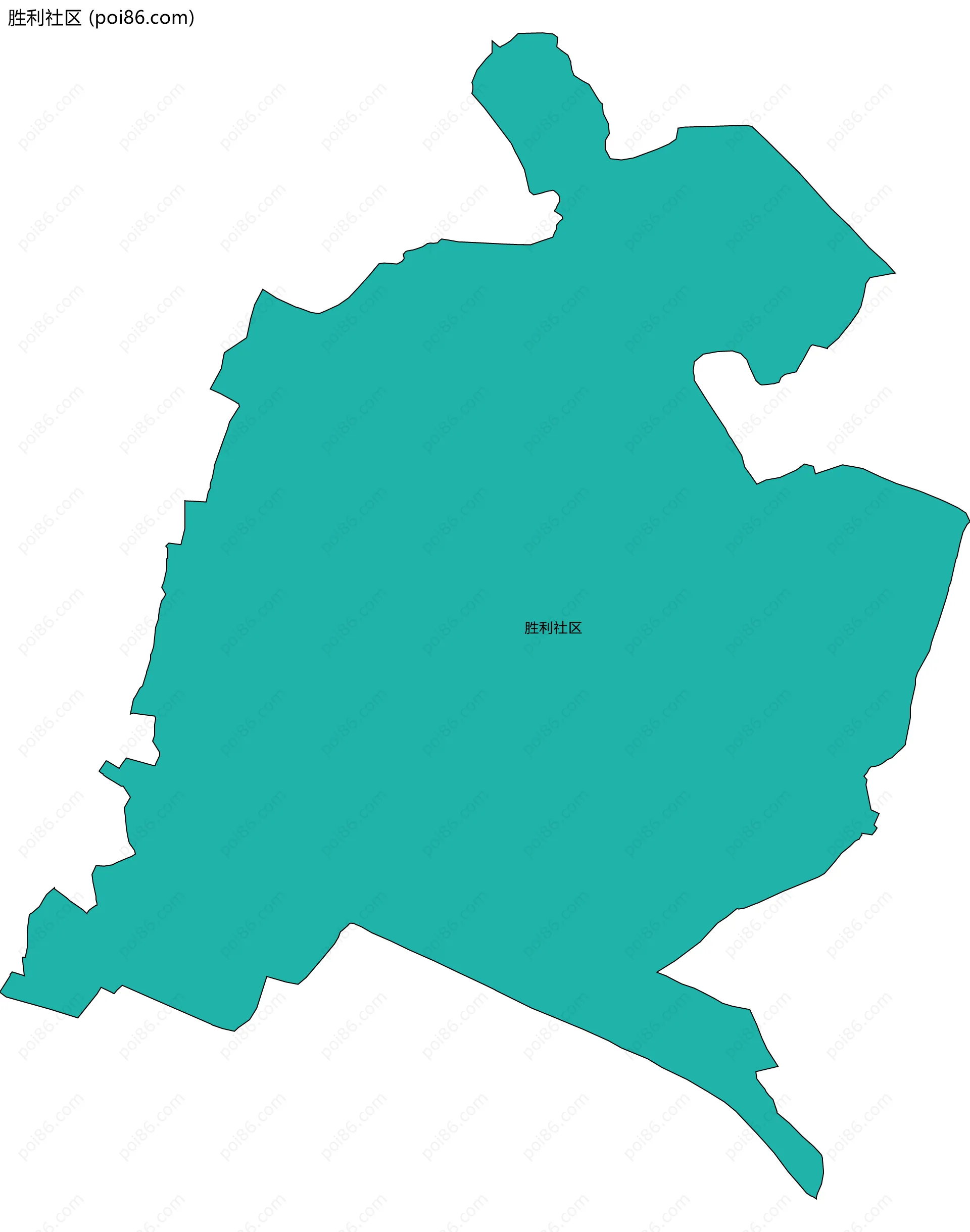 胜利社区边界地图
