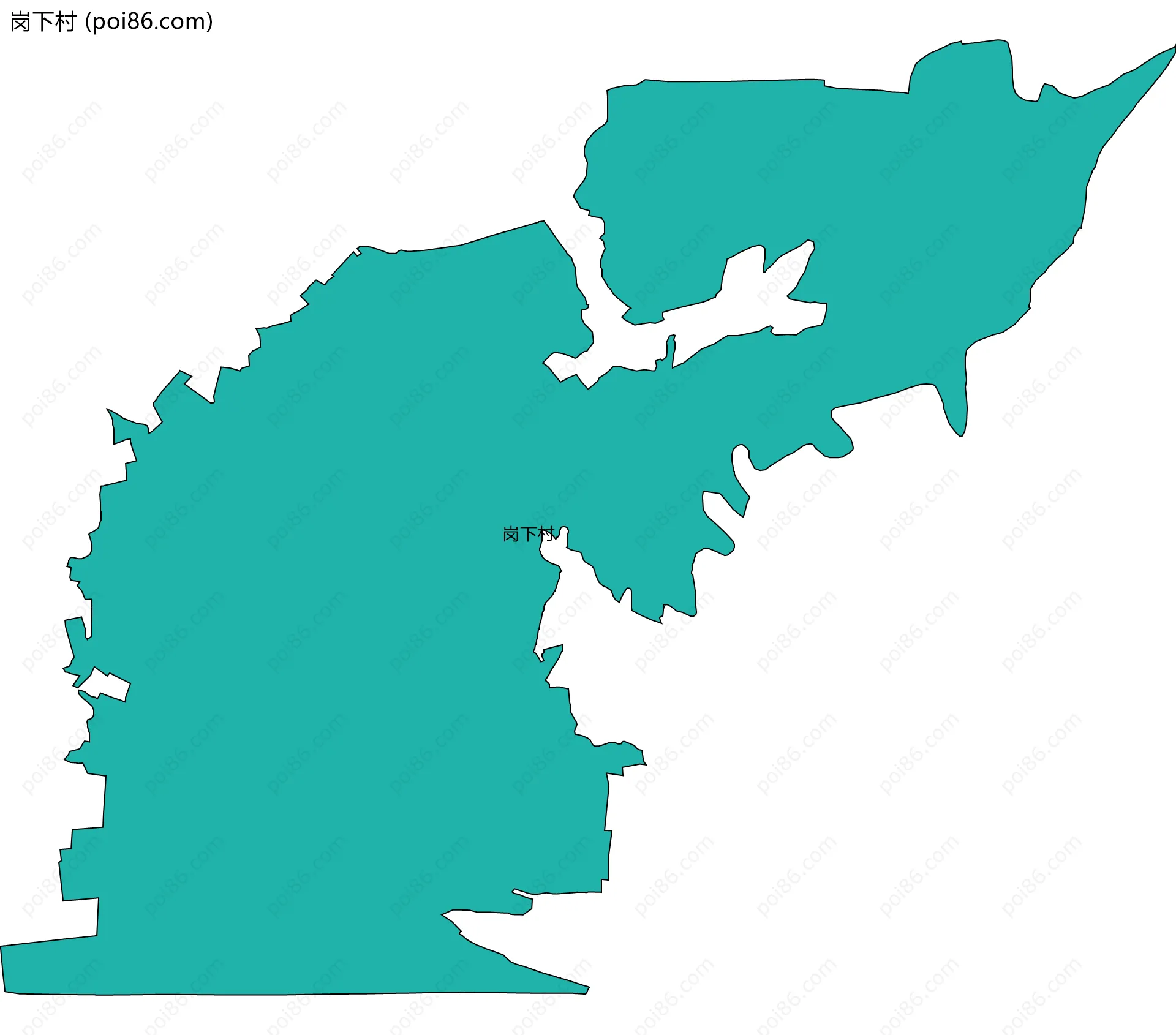 岗下村边界地图