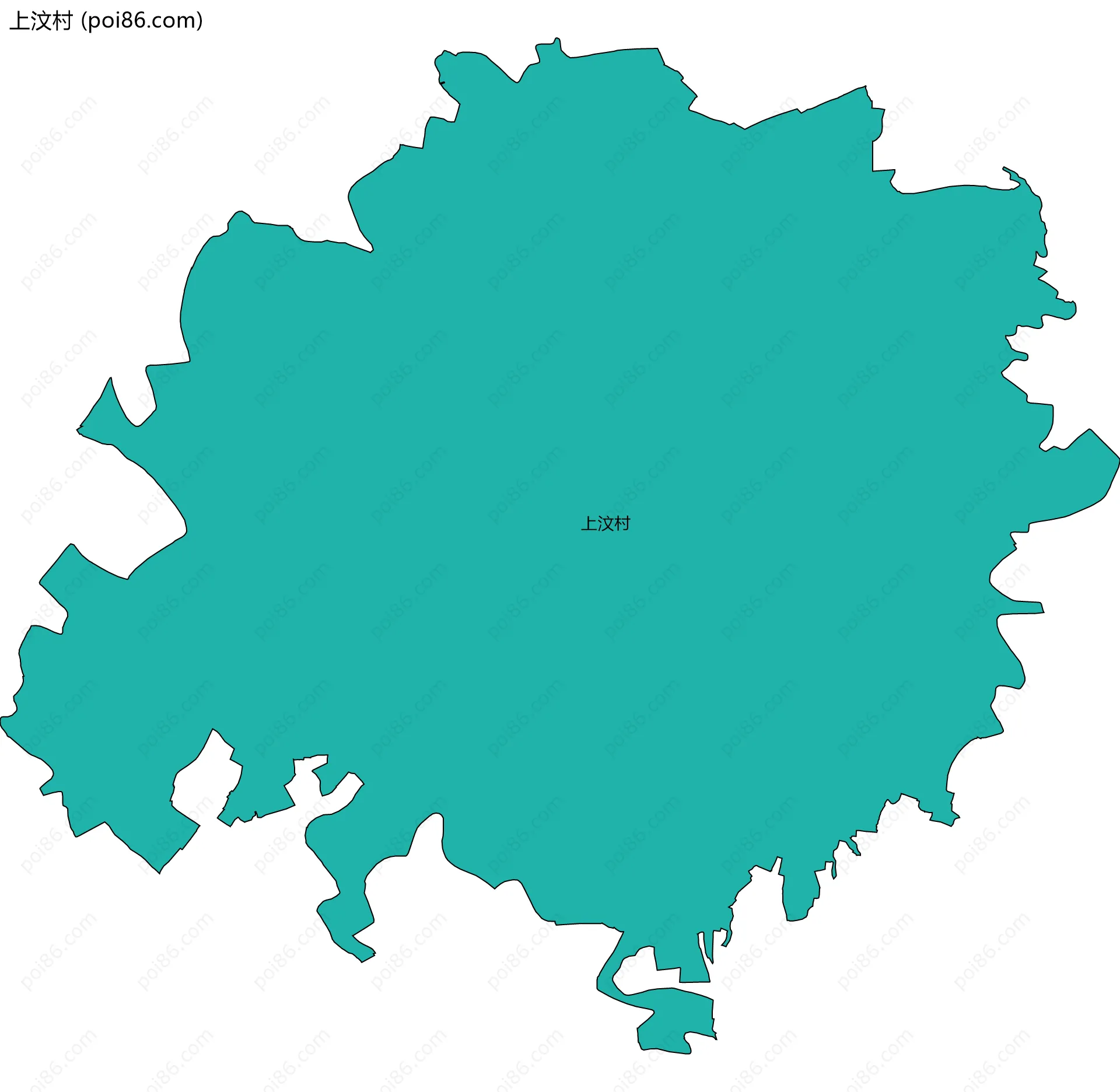 上汶村边界地图