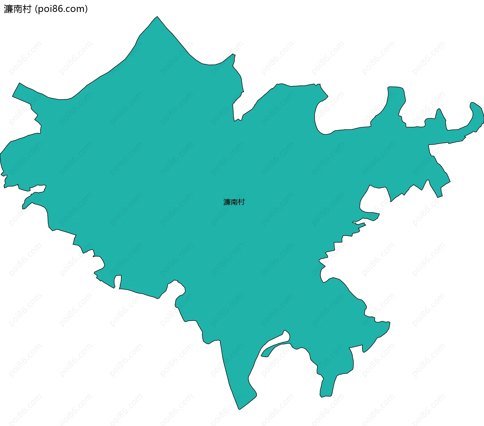 濂南村边界地图