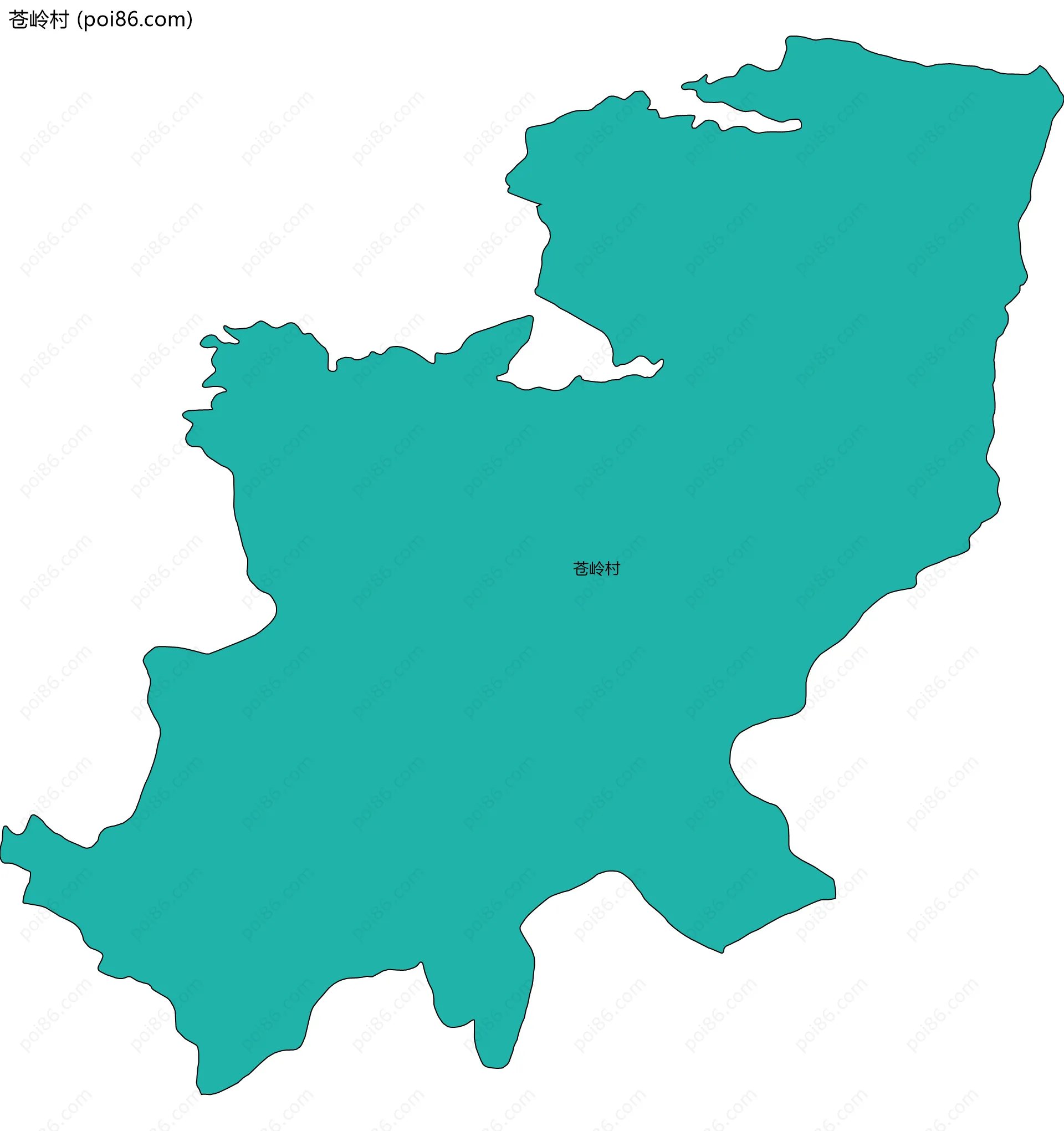苍岭村边界地图