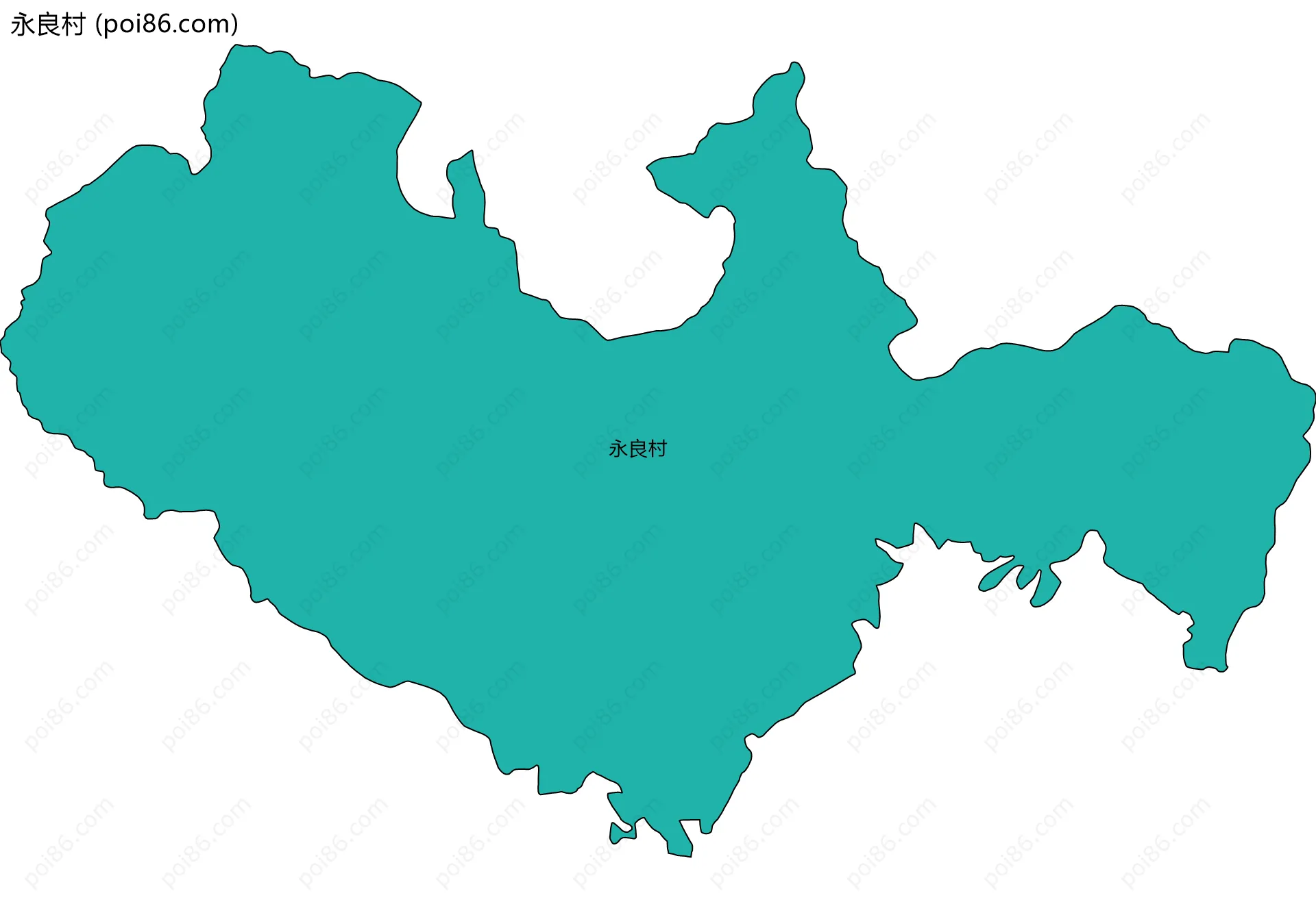 永良村边界地图