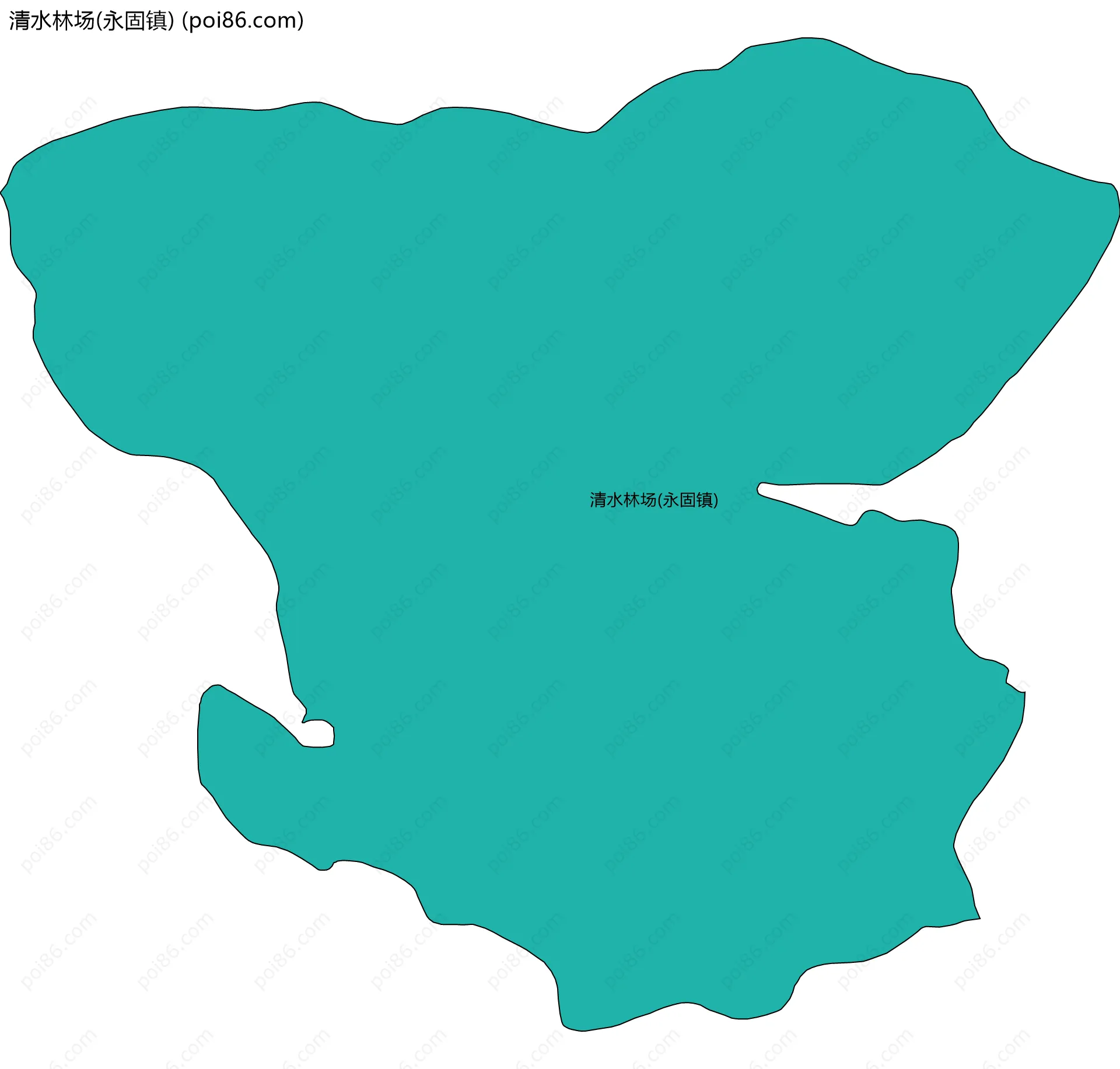 清水林场(永固镇)边界地图