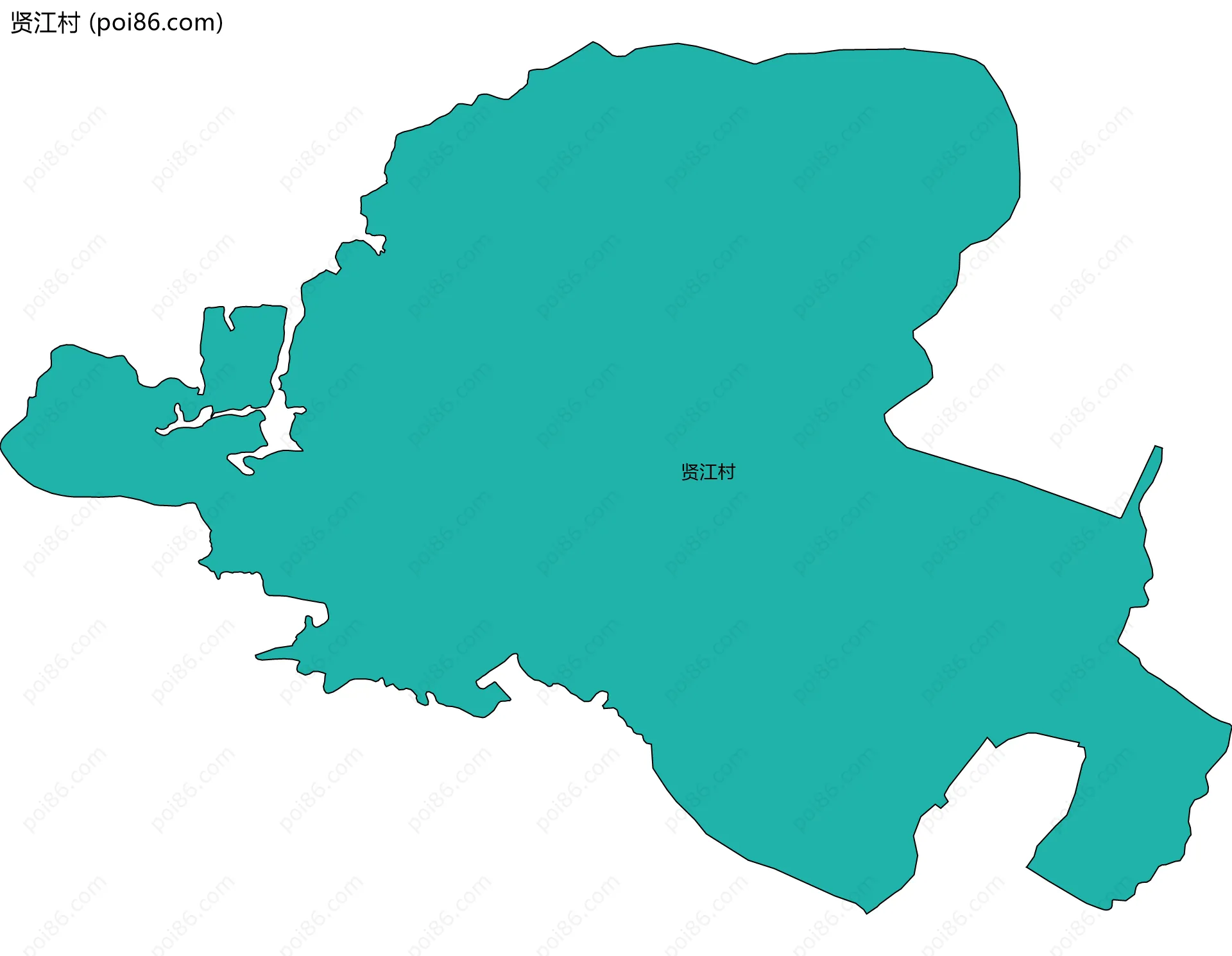 贤江村边界地图