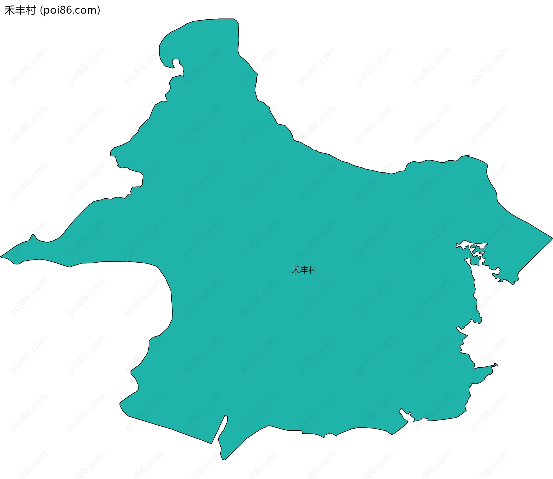 禾丰村边界地图