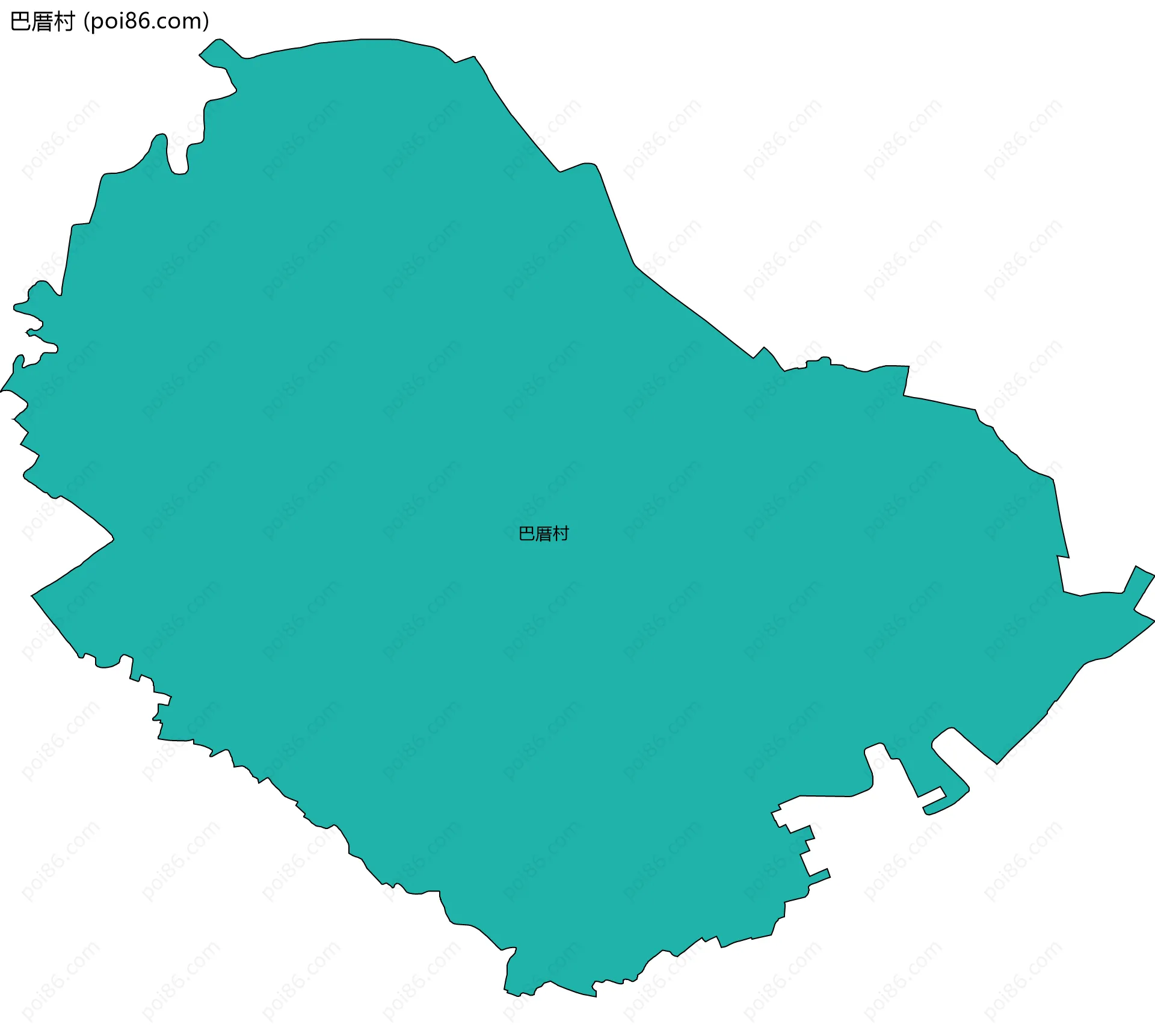 巴厝村边界地图