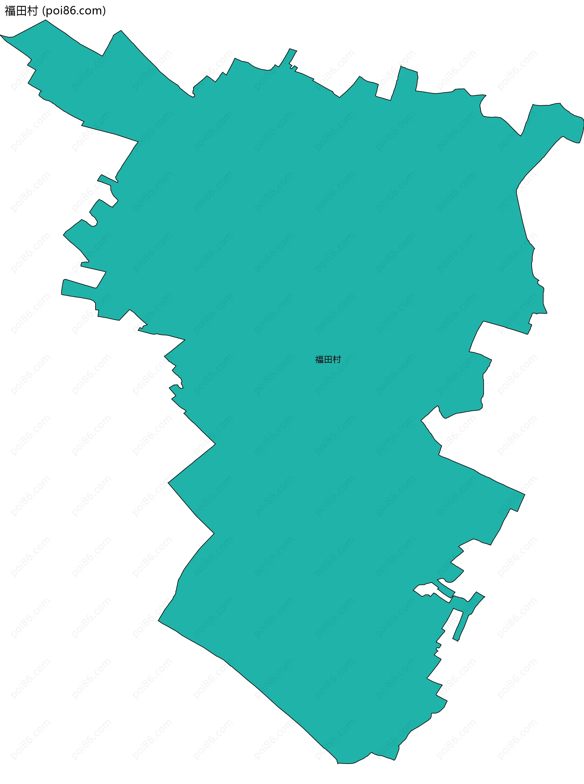 福田村边界地图