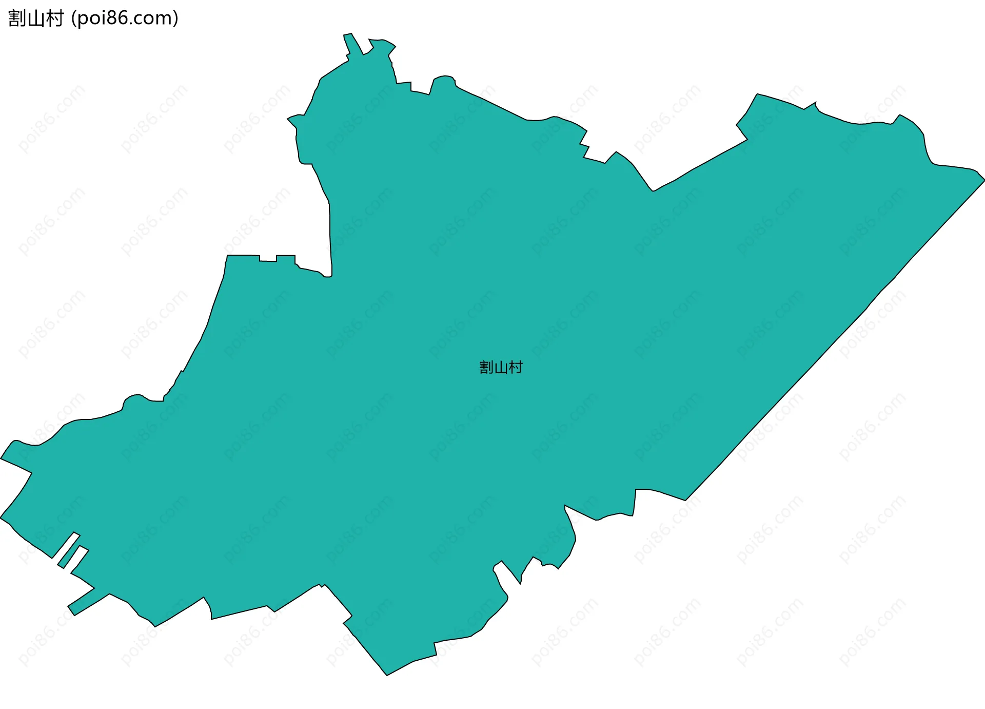 割山村边界地图