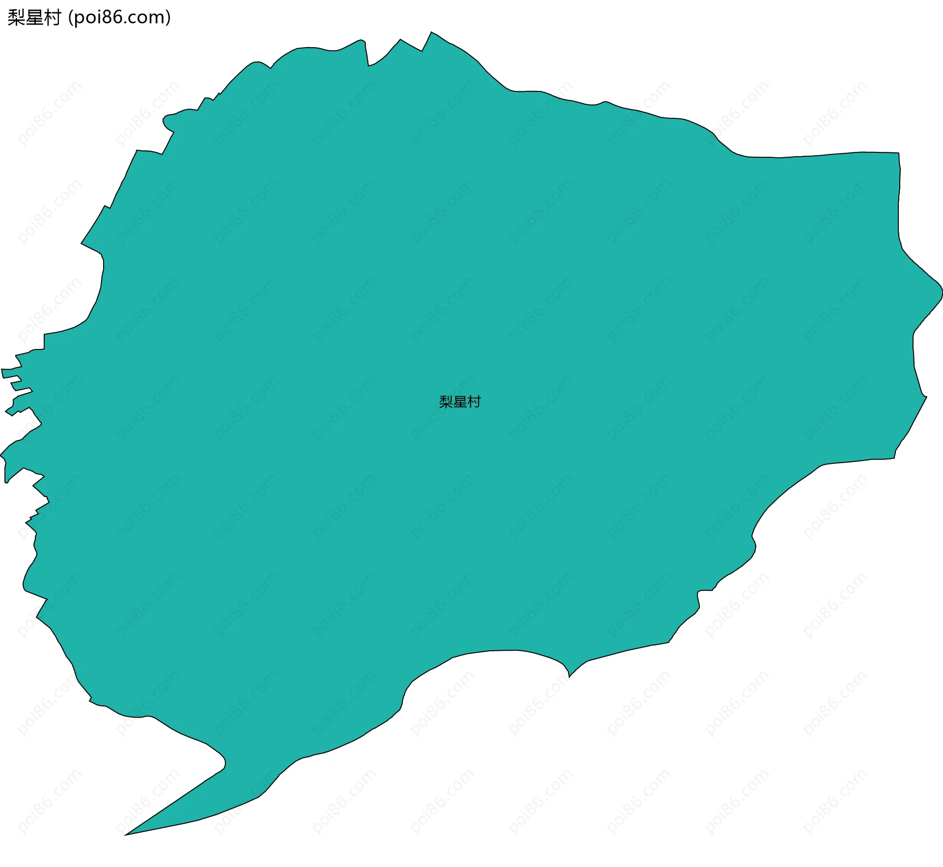 梨星村边界地图