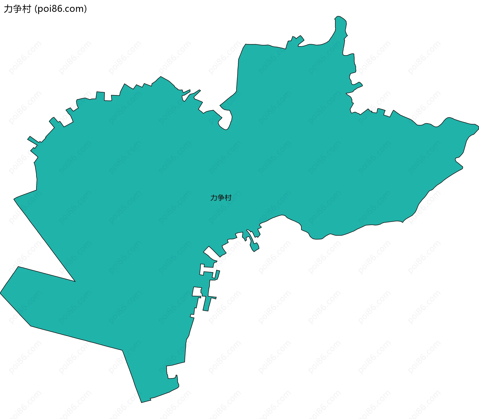力争村边界地图