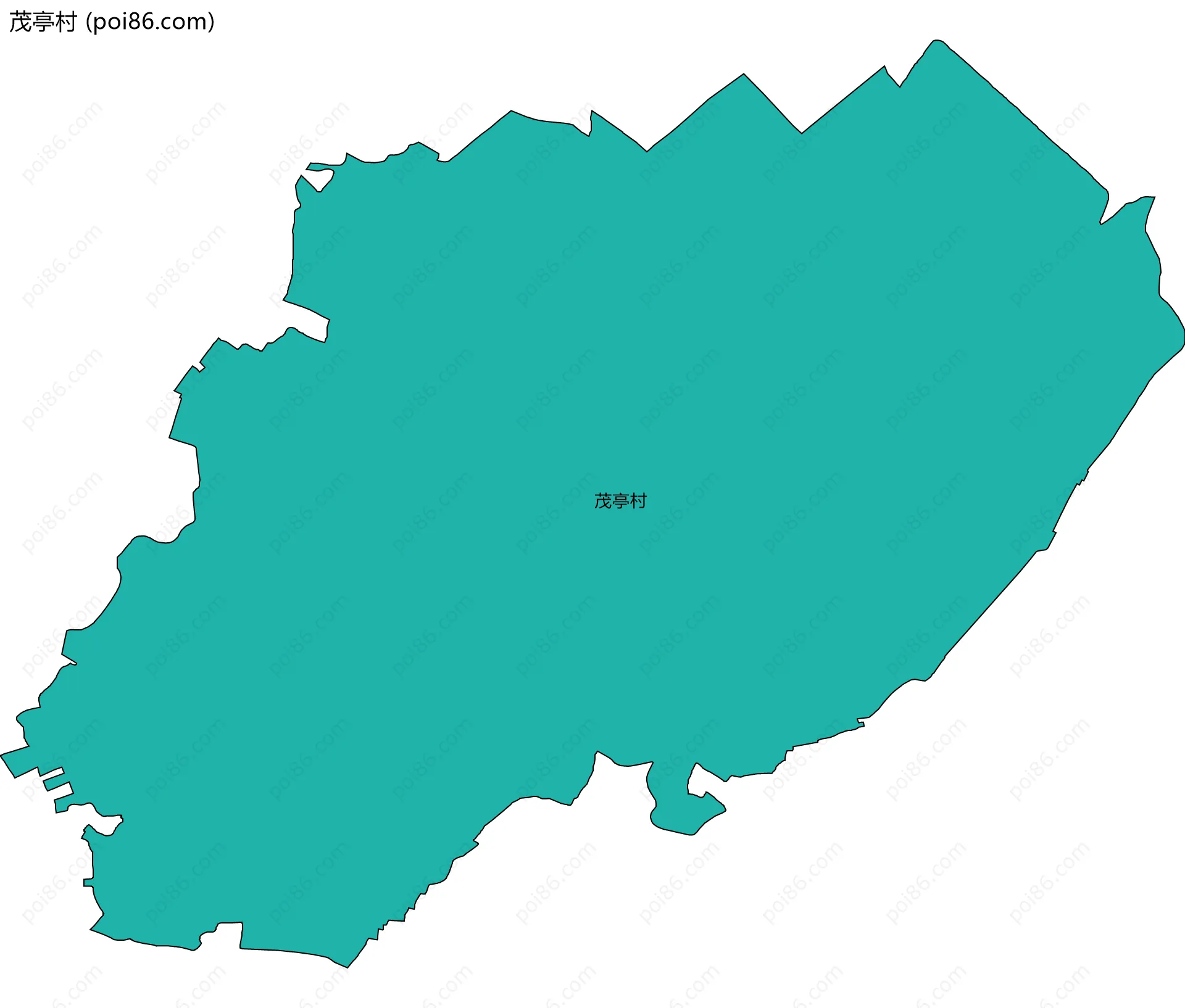 茂亭村边界地图