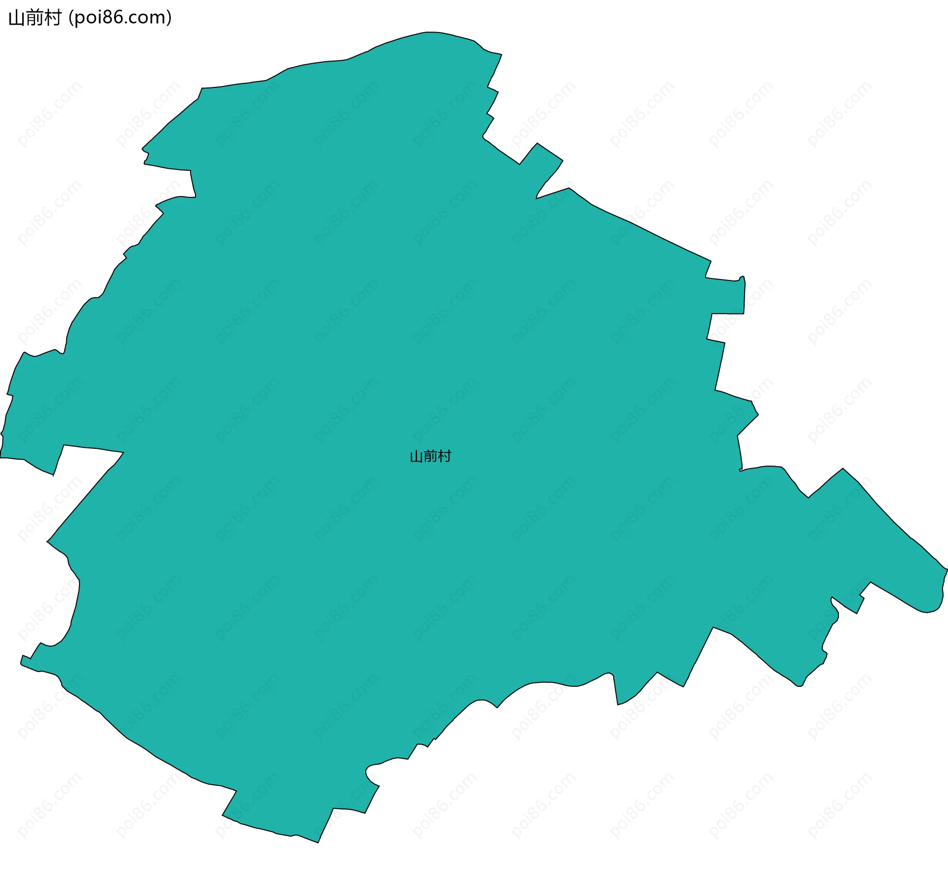 山前村边界地图