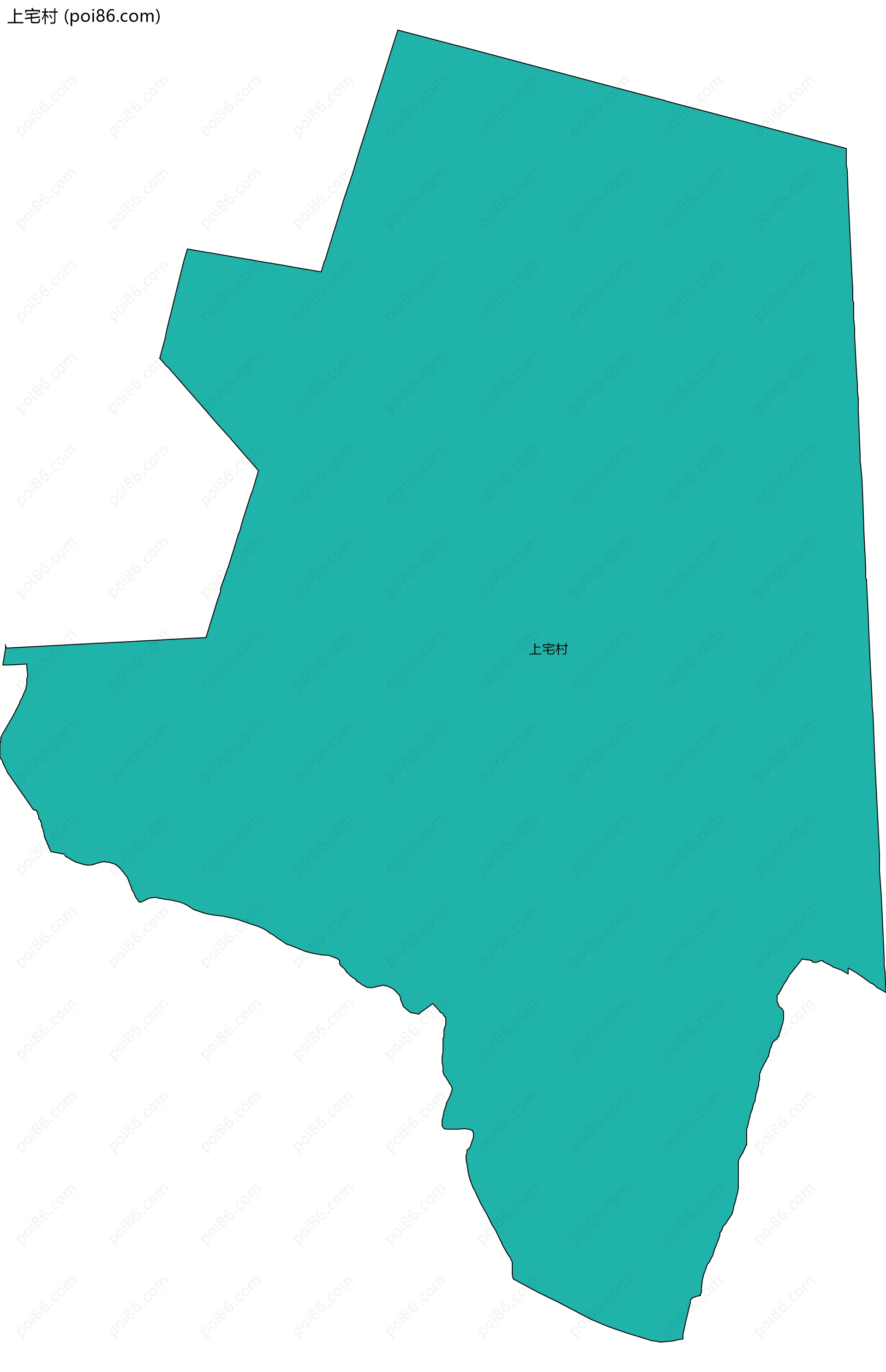 上宅村边界地图