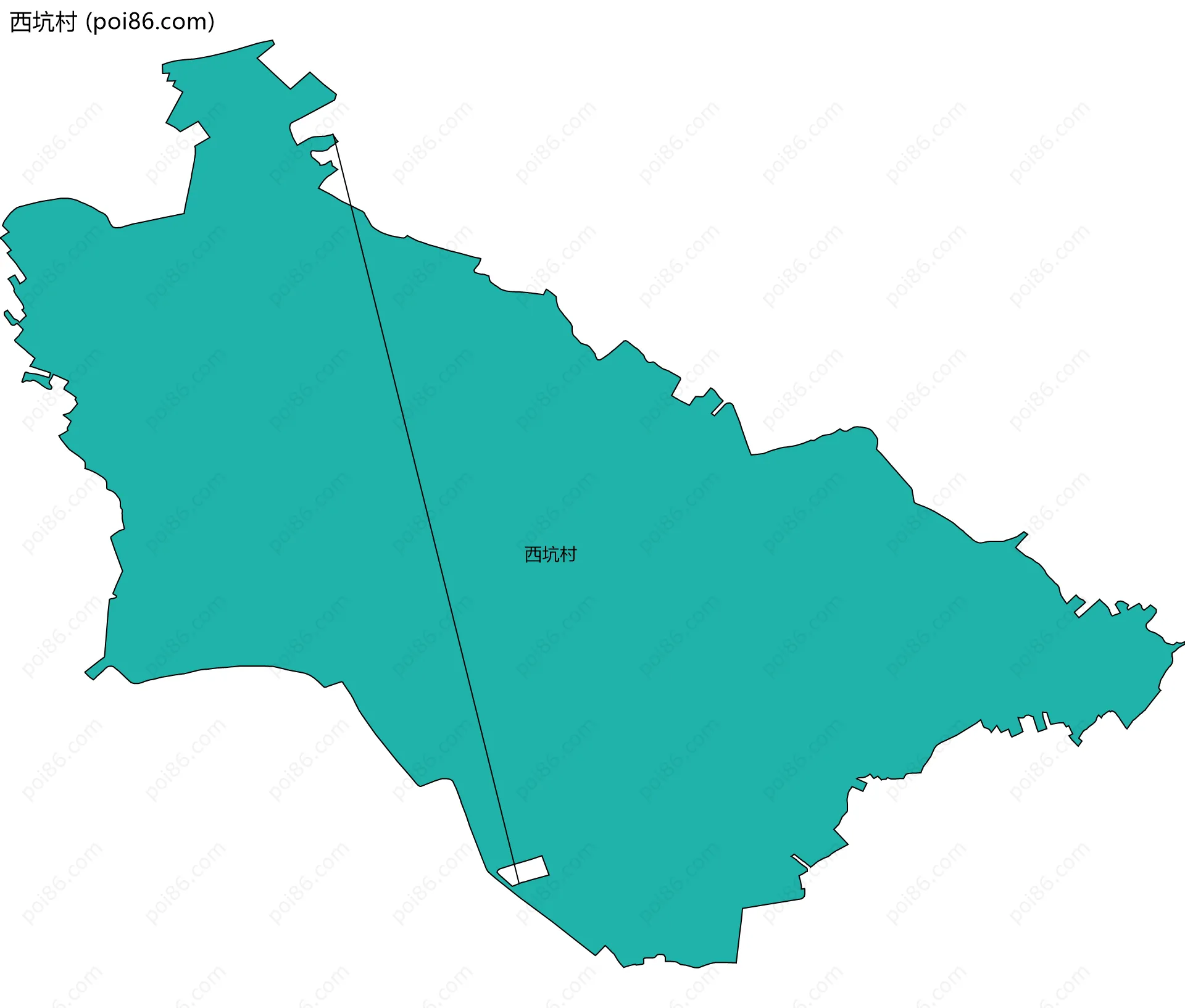西坑村边界地图