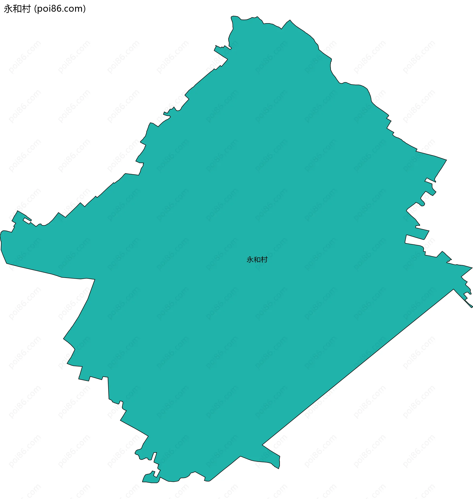 永和村边界地图