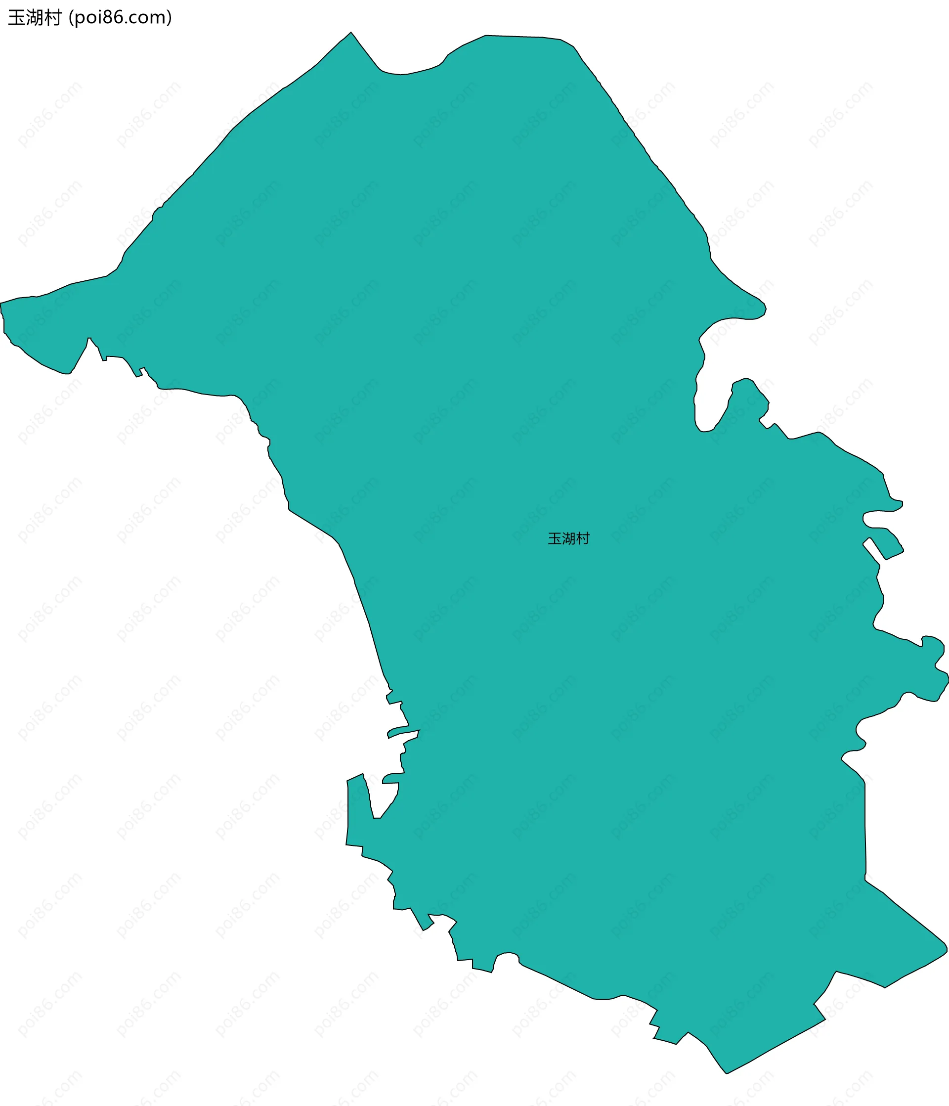 玉湖村边界地图