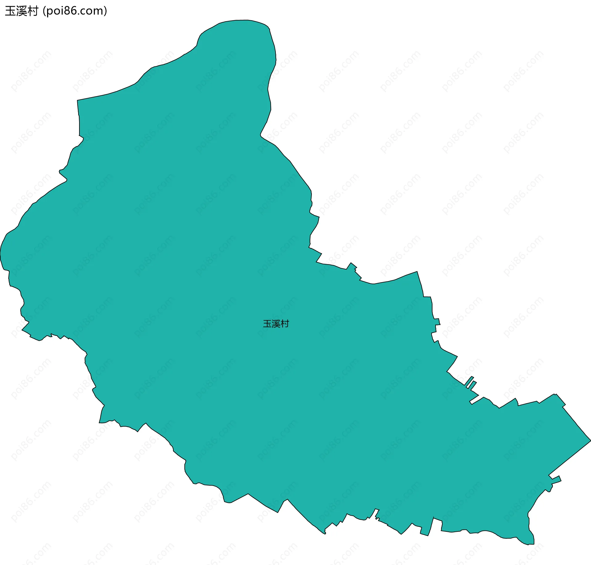 玉溪村边界地图