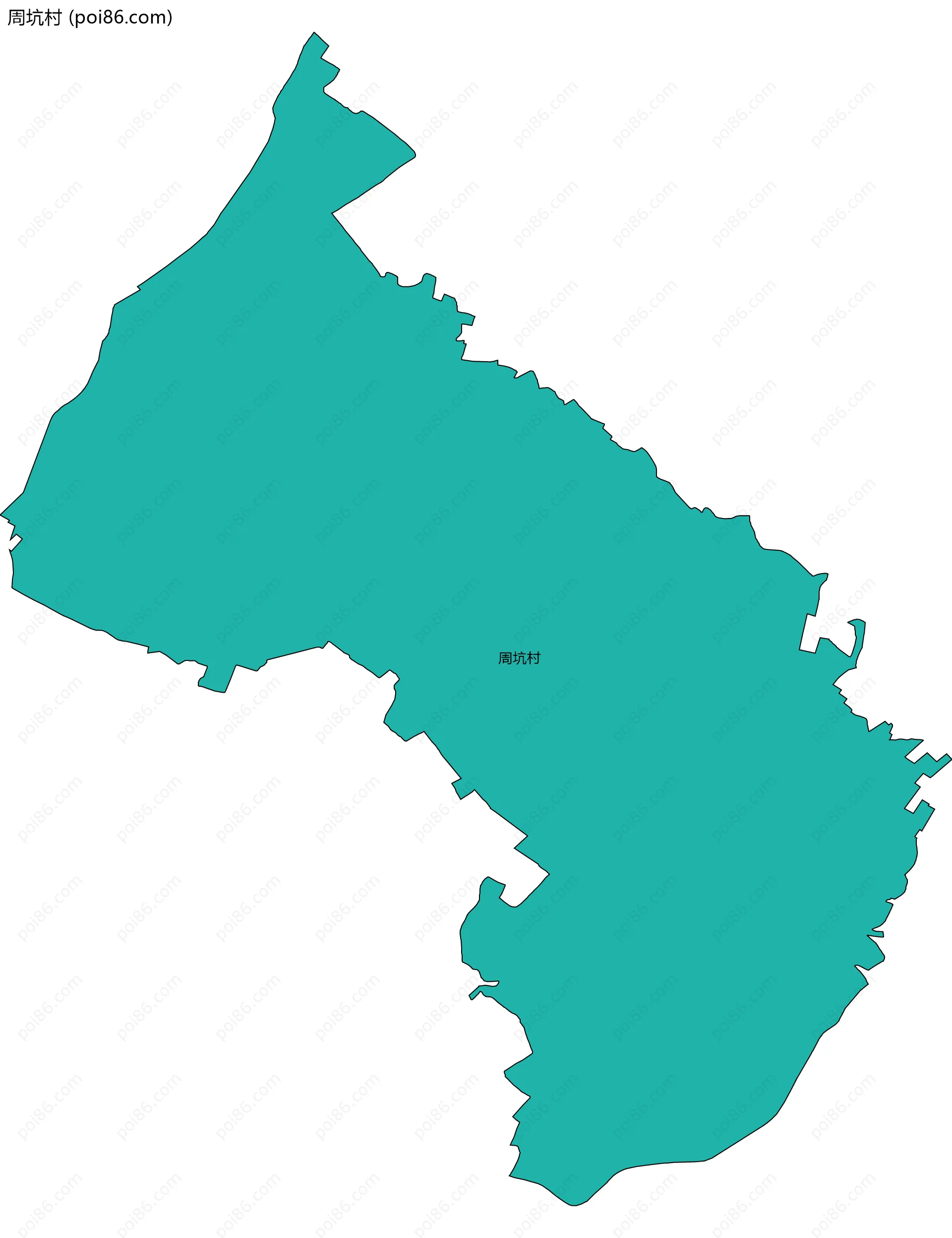 周坑村边界地图