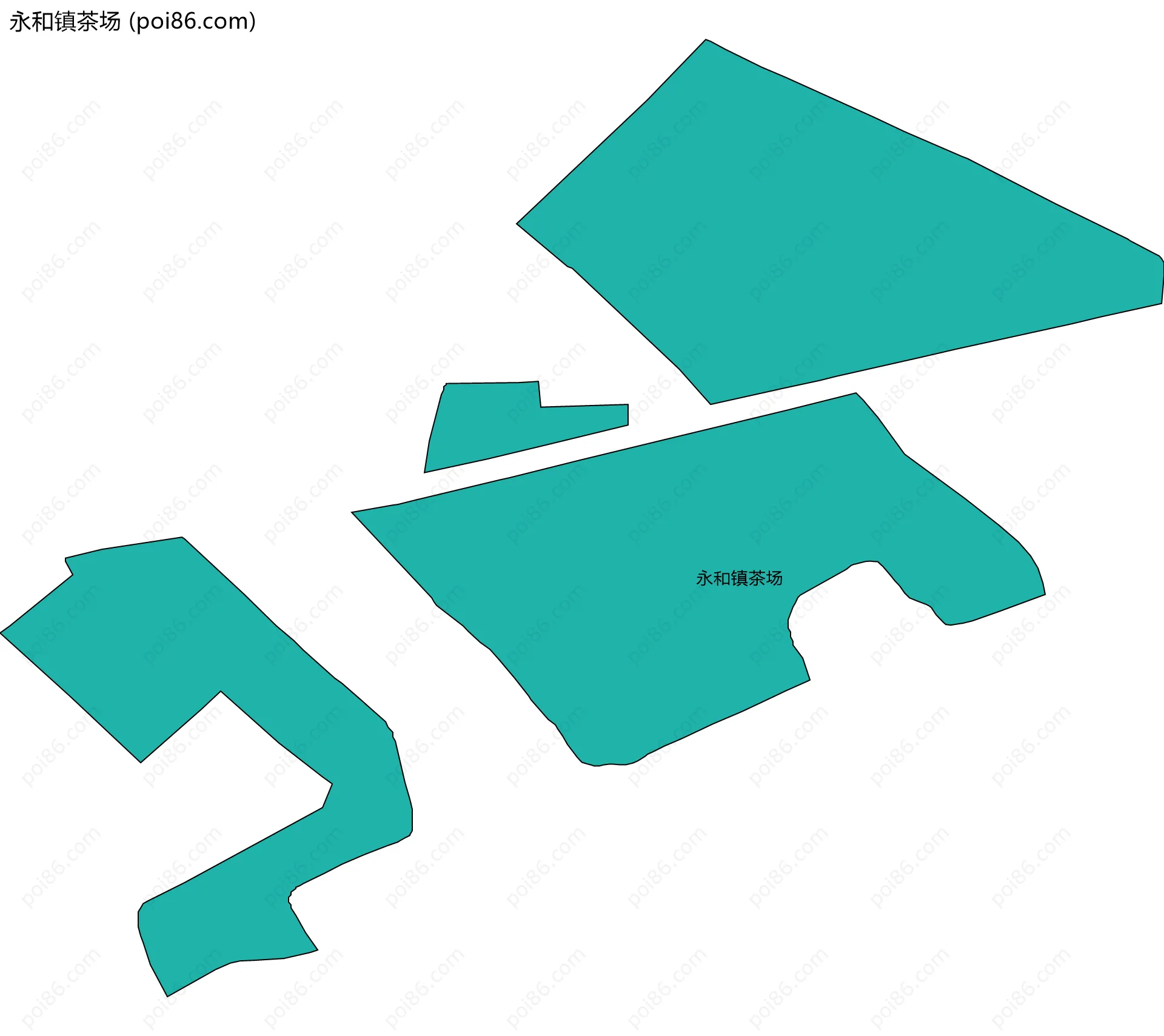 永和镇茶场边界地图