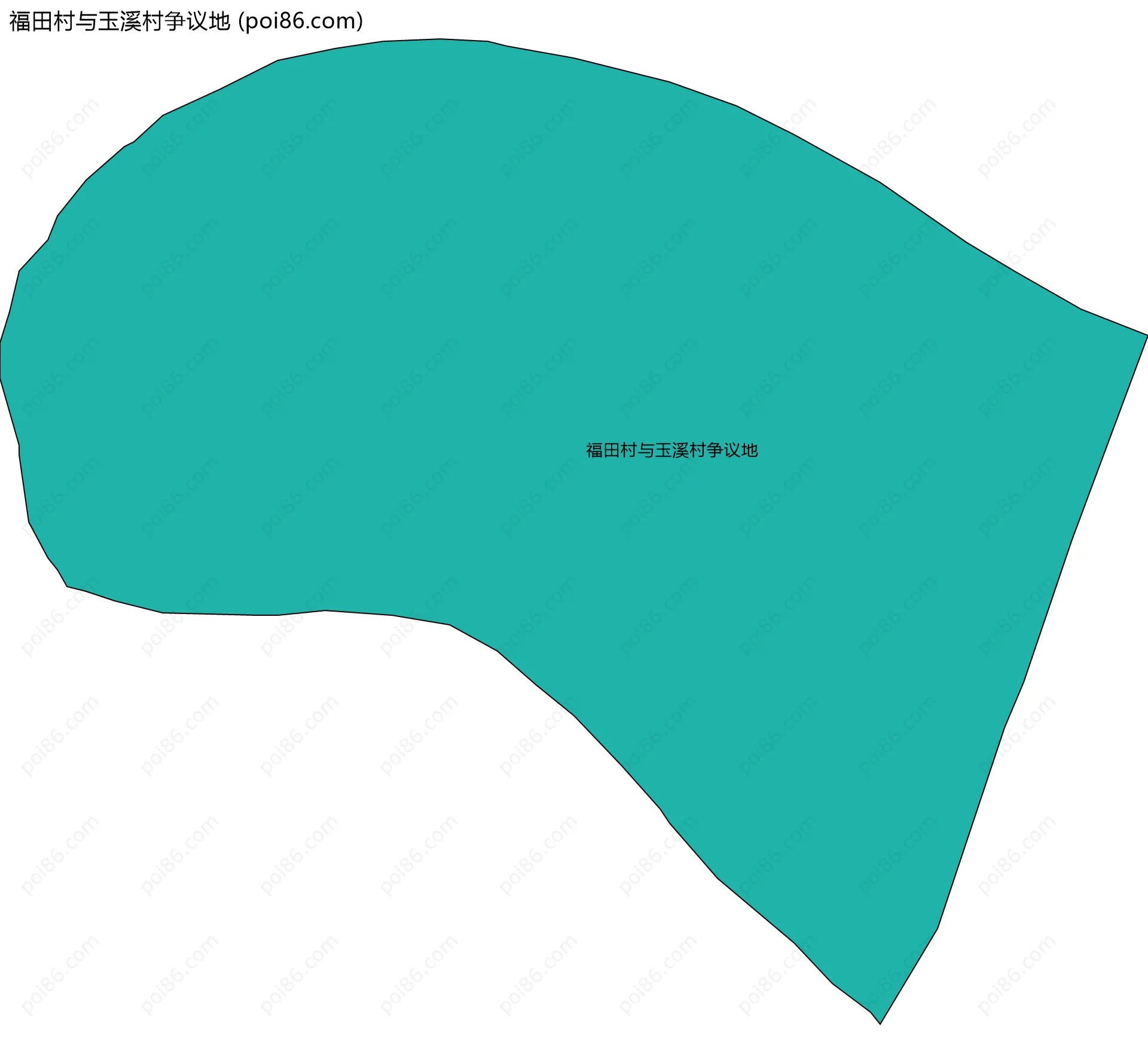 福田村与玉溪村争议地边界地图
